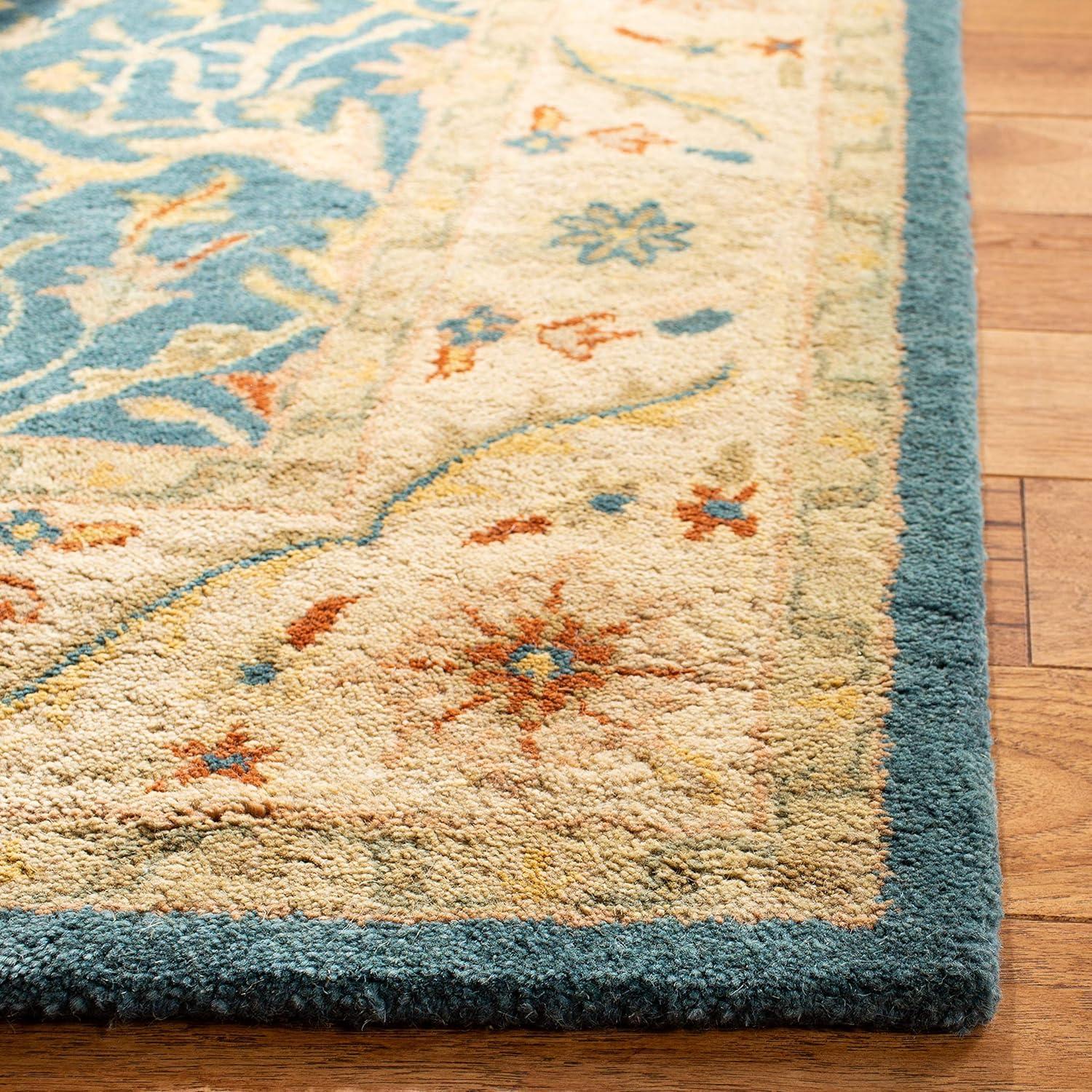 Antiquity AT14 Hand Tufted Indoor Area Rug - Blue - 8'3"x11' - Safavieh