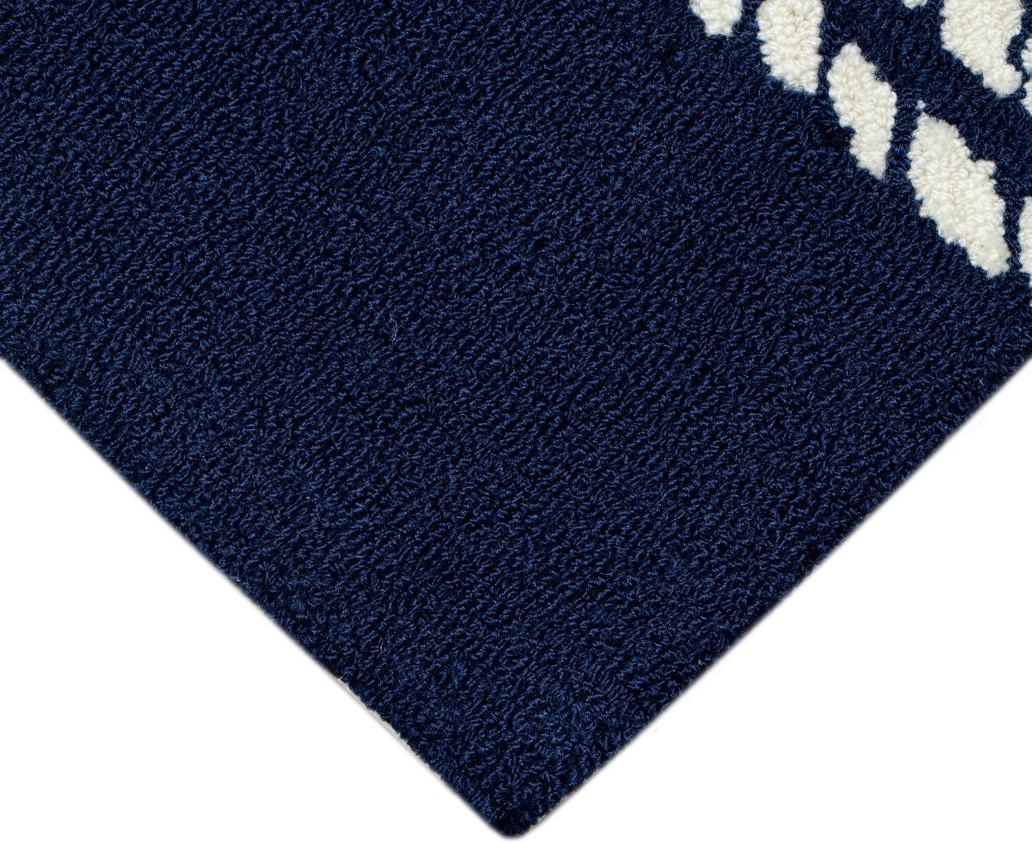 Liora Manne Capri Ropes Indoor/Outdoor Rug Navy 5' x 7'6"