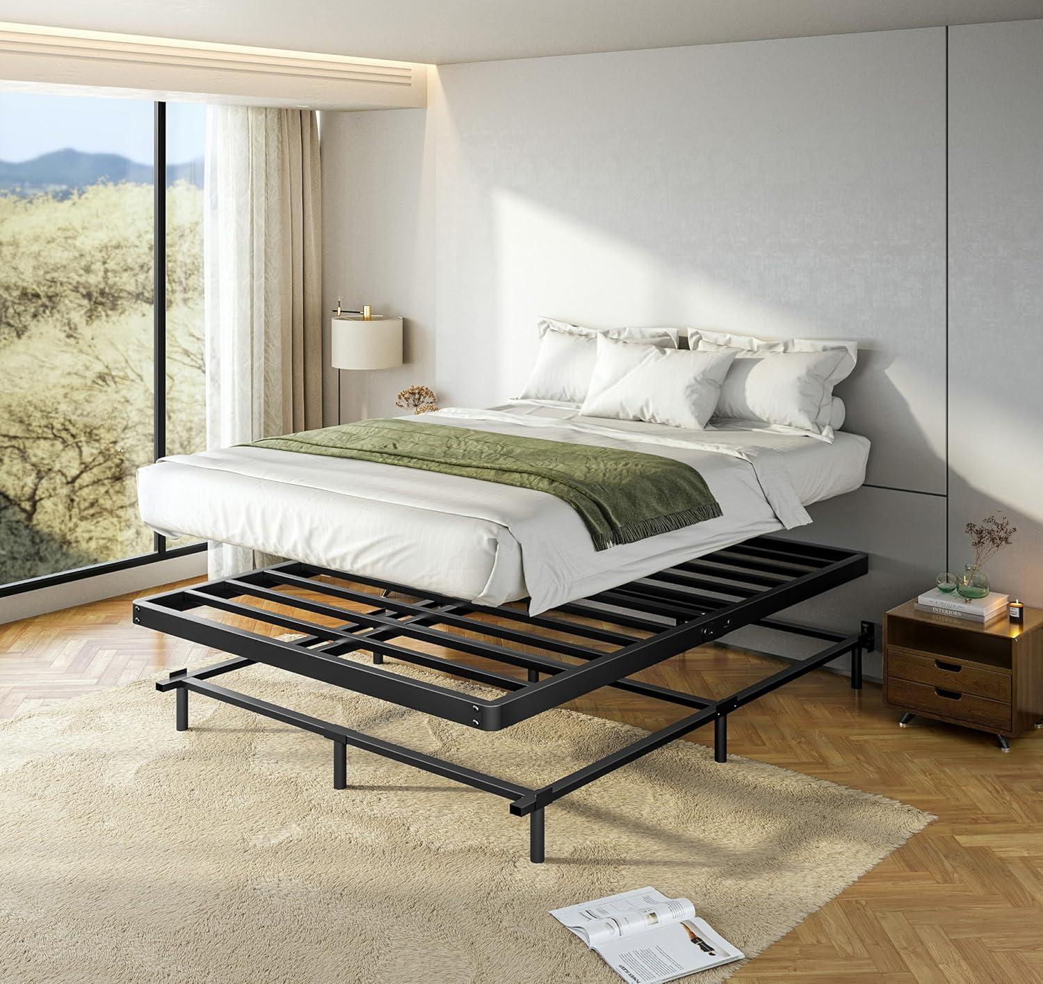 Alwyn Home Bercht 2" Low Profile Metal Box Spring Bunkie Board, Thin Bed Slat Replacement(No legs)