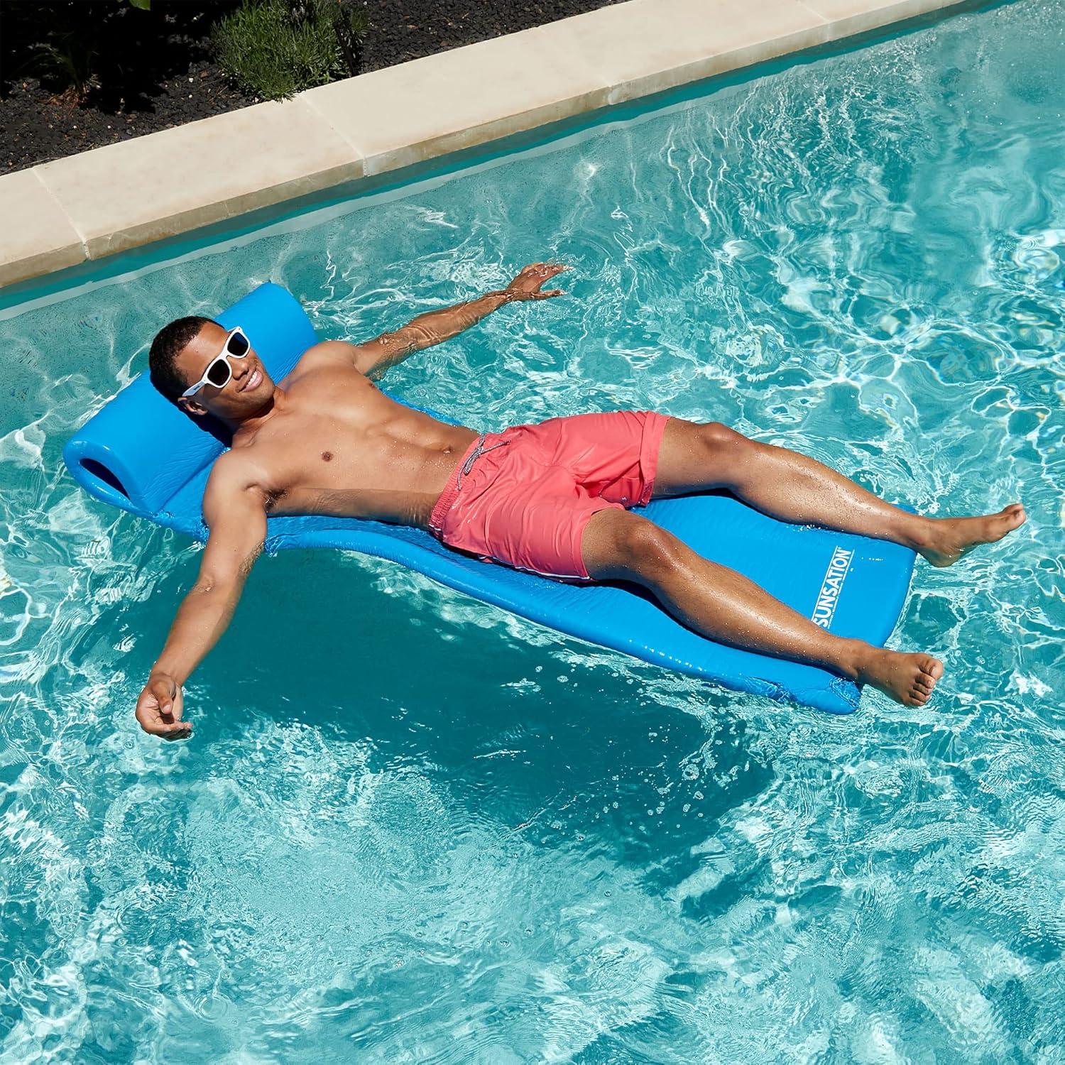 TRC Recreation Sunsation 1.75" Thick Foam Lounger Raft Pool Float