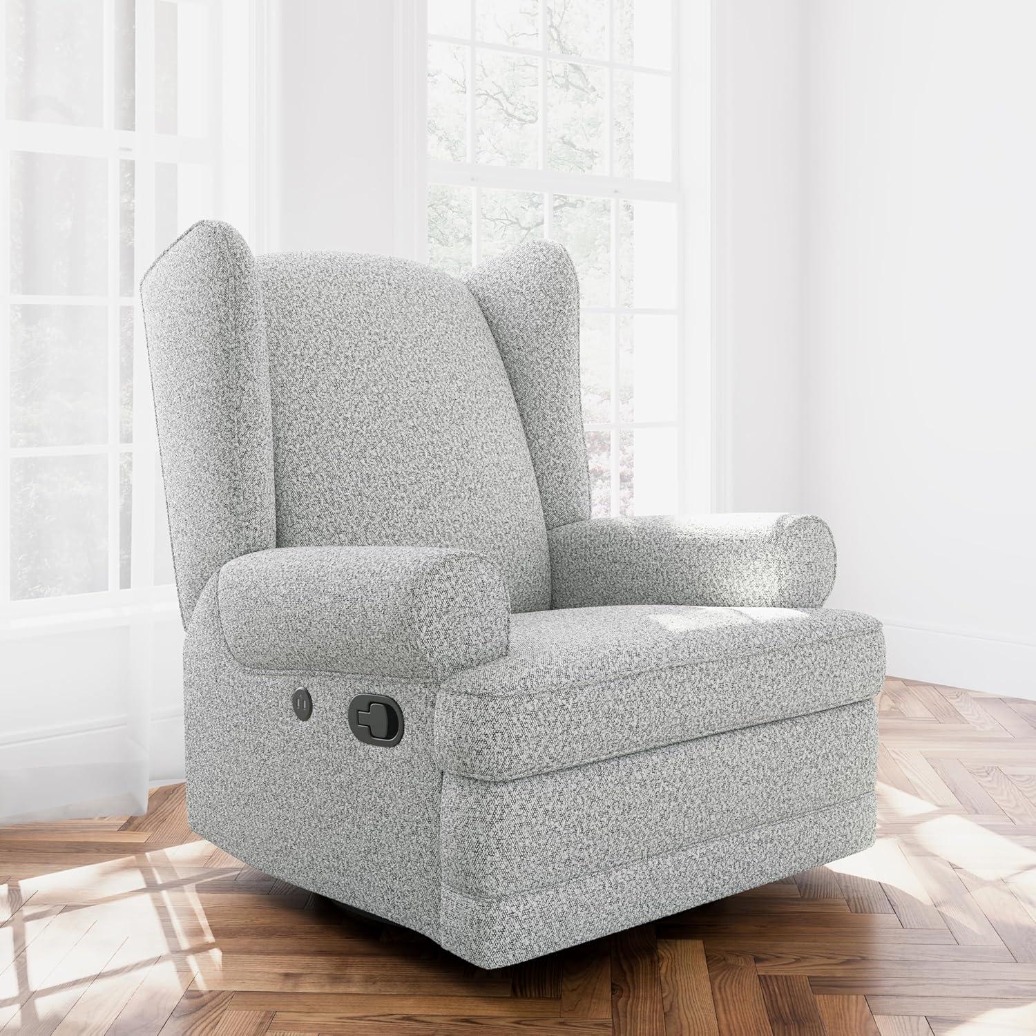 Serenity Swivel Reclining Glider Rocking Chair with USB