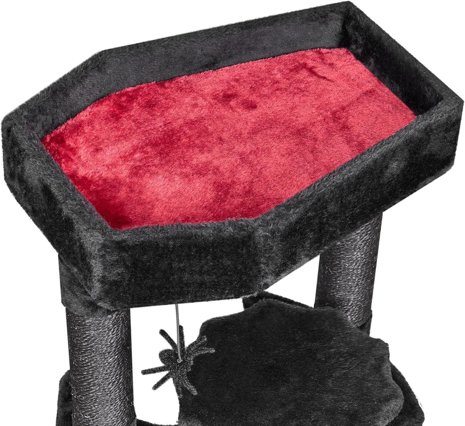 Gothic Cat Tree with Coffin, Gothic Cat Tower with Condo