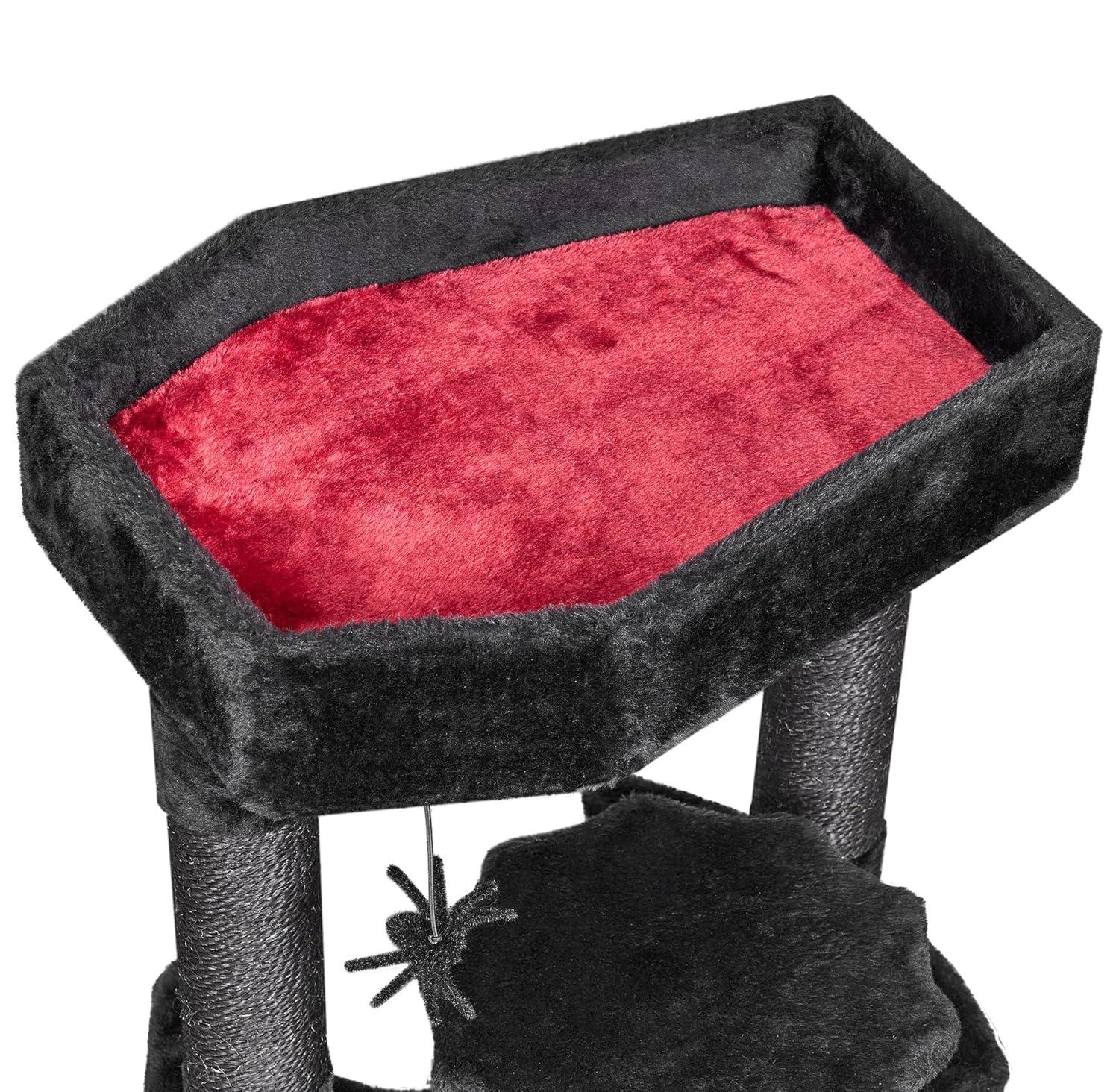 Gothic Cat Tree with Coffin, Gothic Cat Tower with Condo