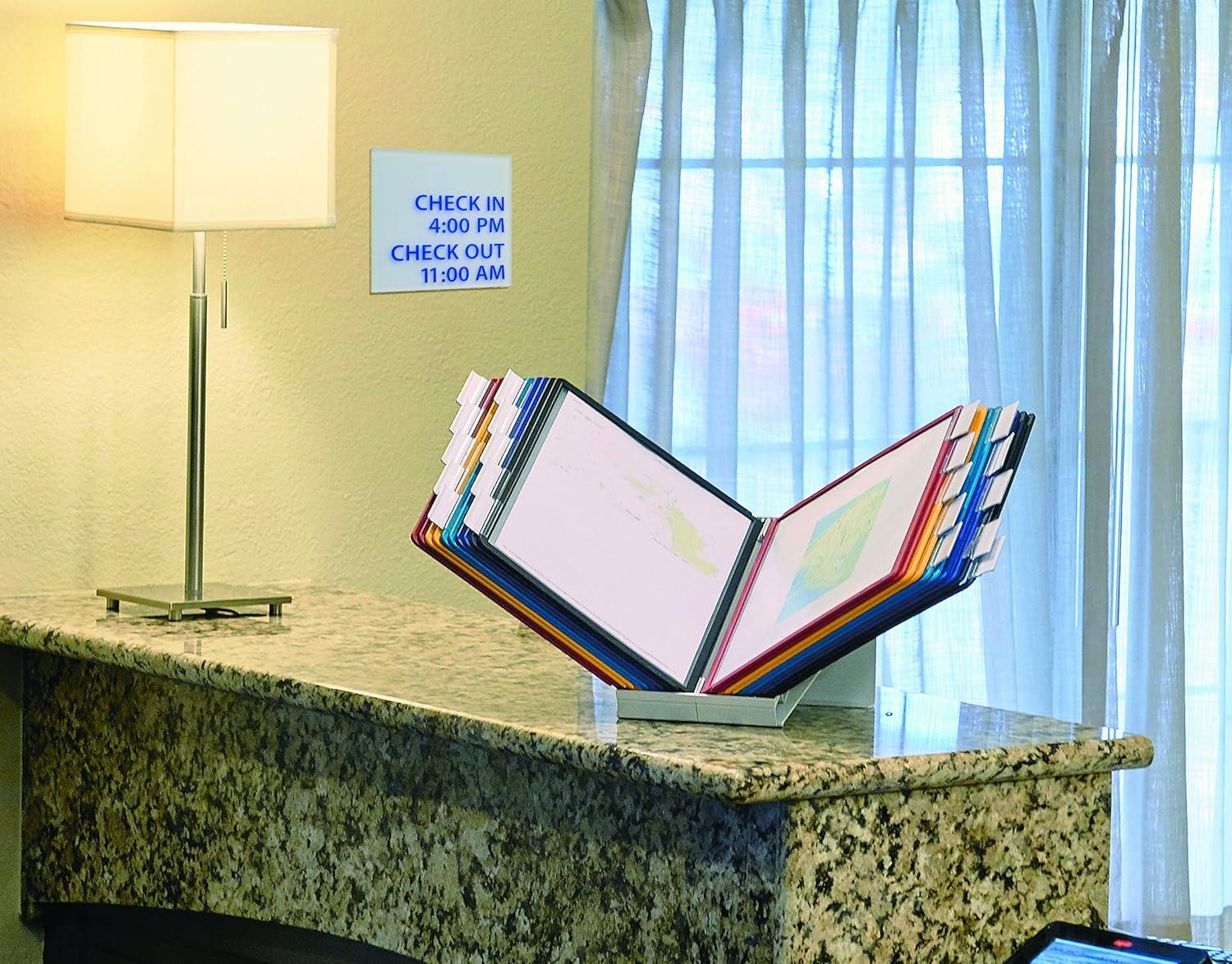 Durable® ario Reference Desktop System, 20 Panels, Assorted Borders And Panels