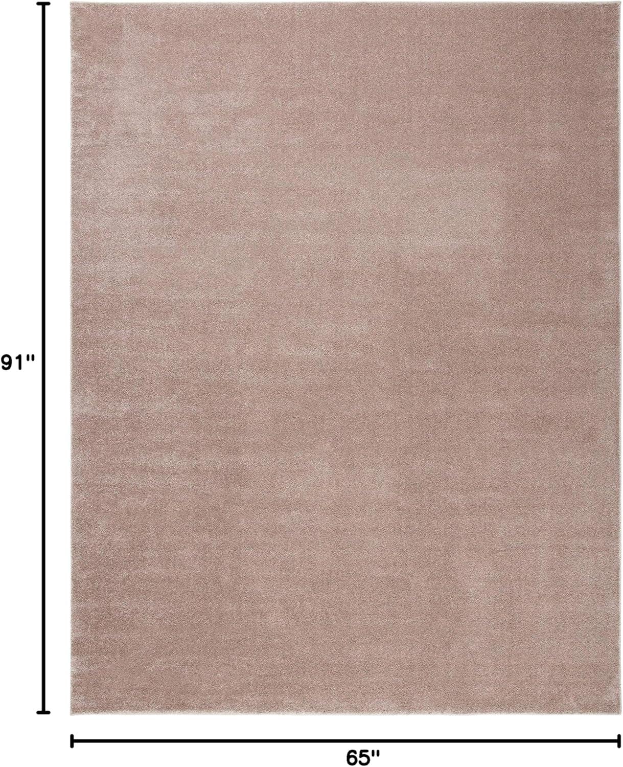 Taupe Contemporary Easy-Care Rectangular Area Rug - 5'5" x 7'7"