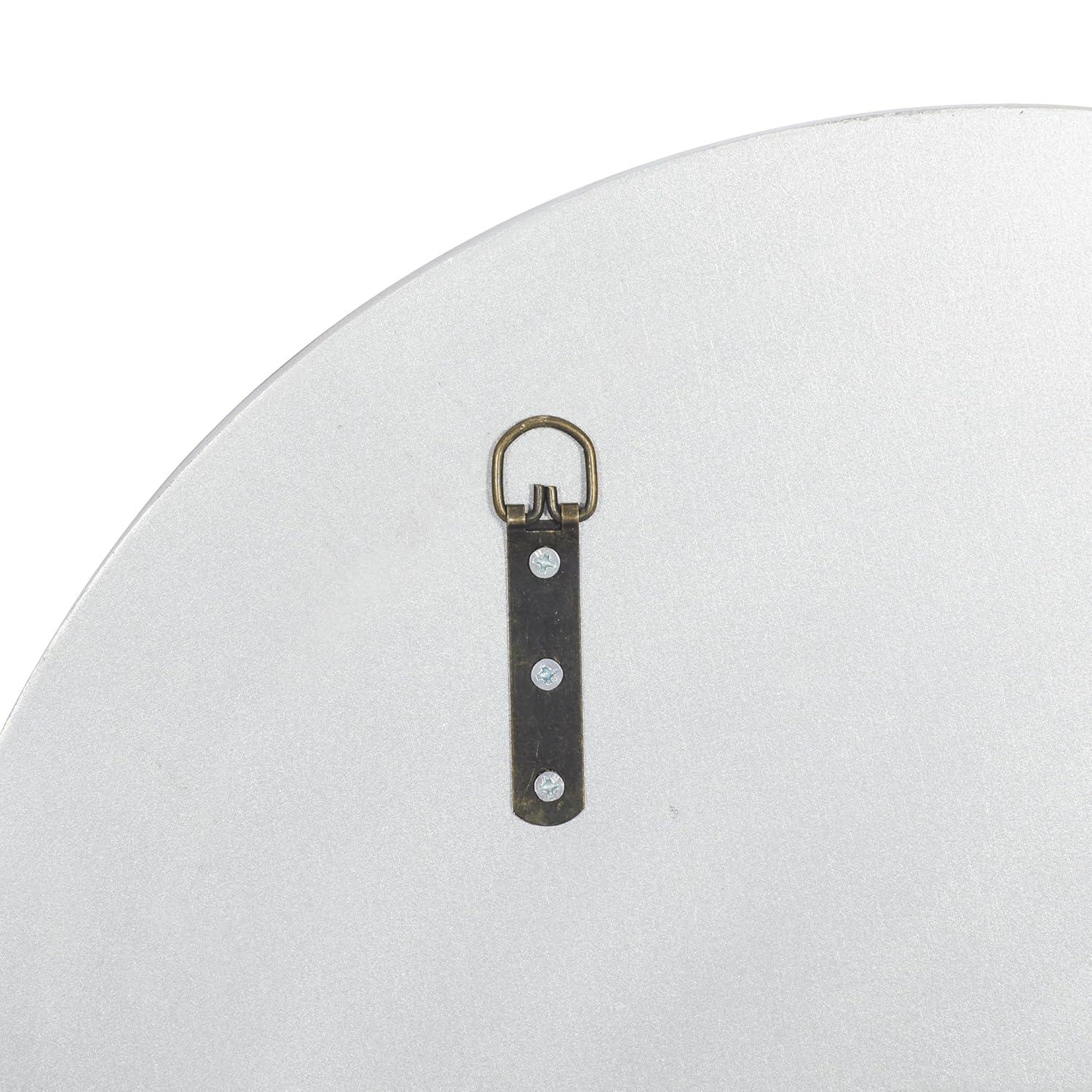 Rosdorf Park Ansonia Glass Mirrored Decorative White Wall Clock with Floating Crystals