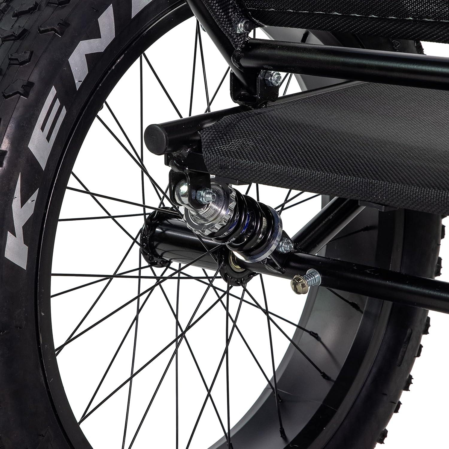 Black Steel Two-Wheel All-Terrain Cargo Trailer