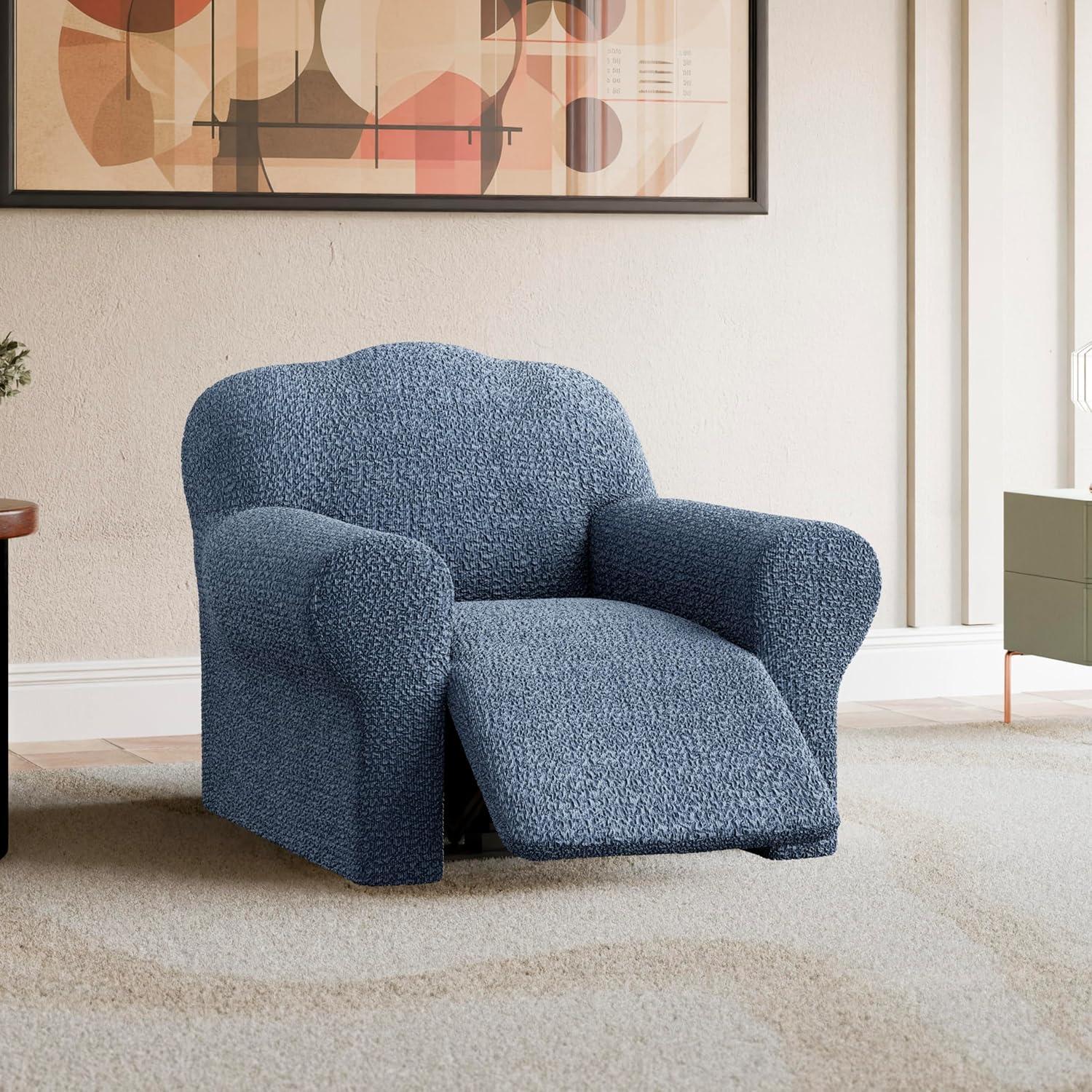 Stretchy Slipcover for Recliner Armchair - Italian Style & Premium Quality - Mille Righe Collection