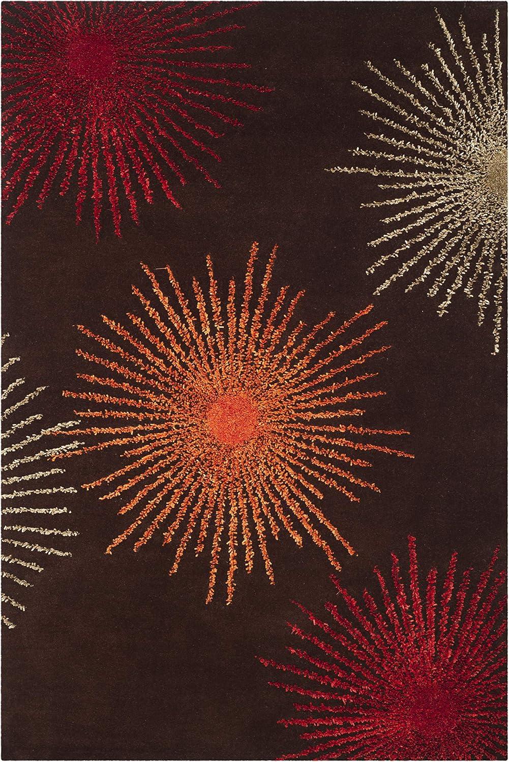 Soho SOH712 Hand Tufted Area Rug - Brown/Multi - 5'x8' - Safavieh.