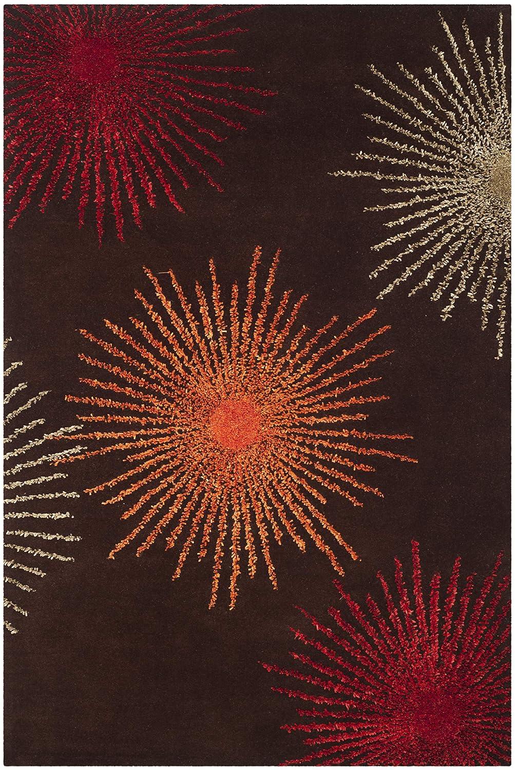 Soho SOH712 Hand Tufted Area Rug - Brown/Multi - 5'x8' - Safavieh.