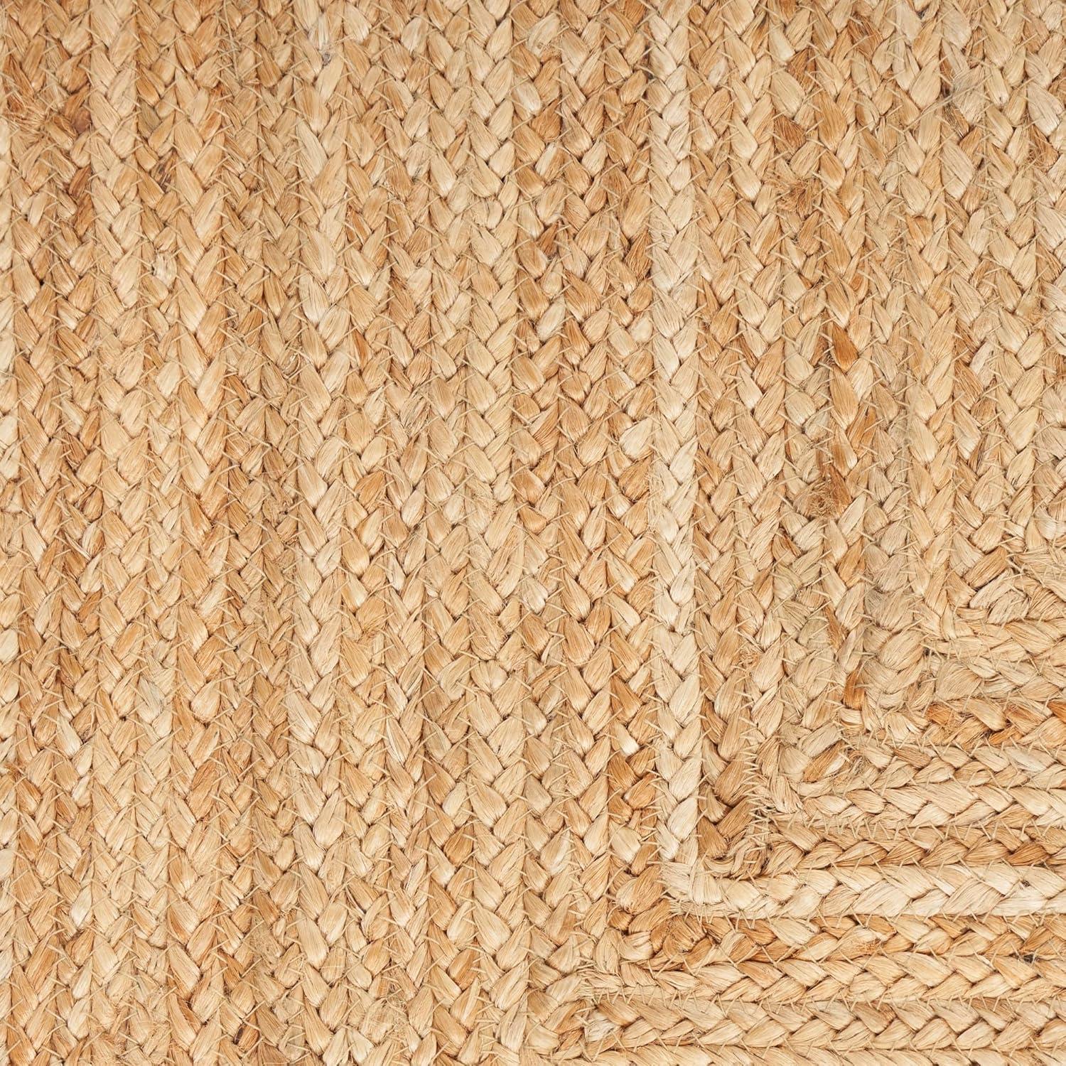 Nourison Handwoven Natural Jute Indoor Area Rug Natural 4' x 6'