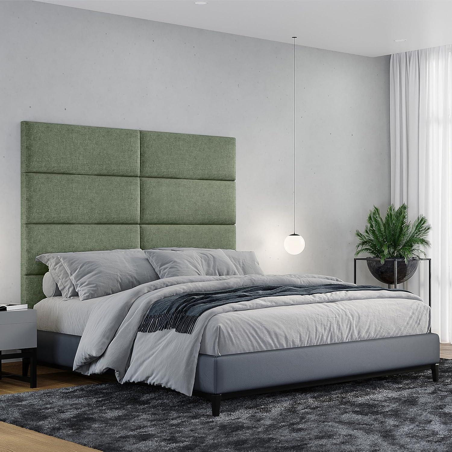 Panelist Modern Padded Headboard - Set of Wall Mounted Panels