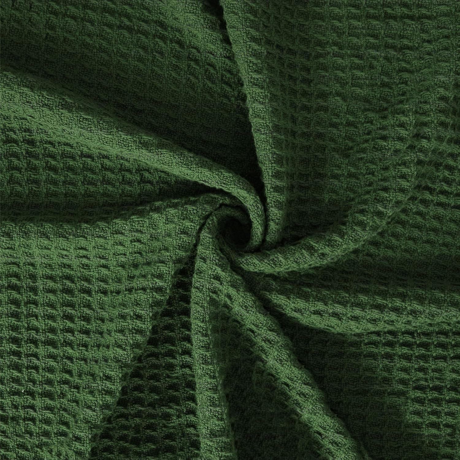 Green Queen Cotton Waffle Weave Reversible Blanket