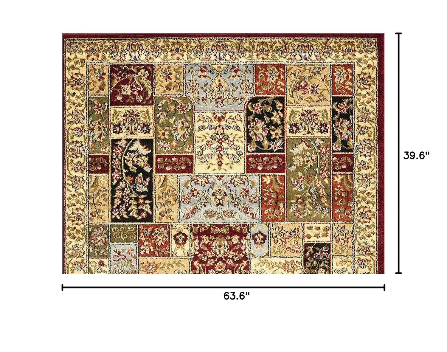 Lyndhurst LNH318 Power Loomed Accent Rug - Multi/Ivory - 3'3"x5'3" - Safavieh.