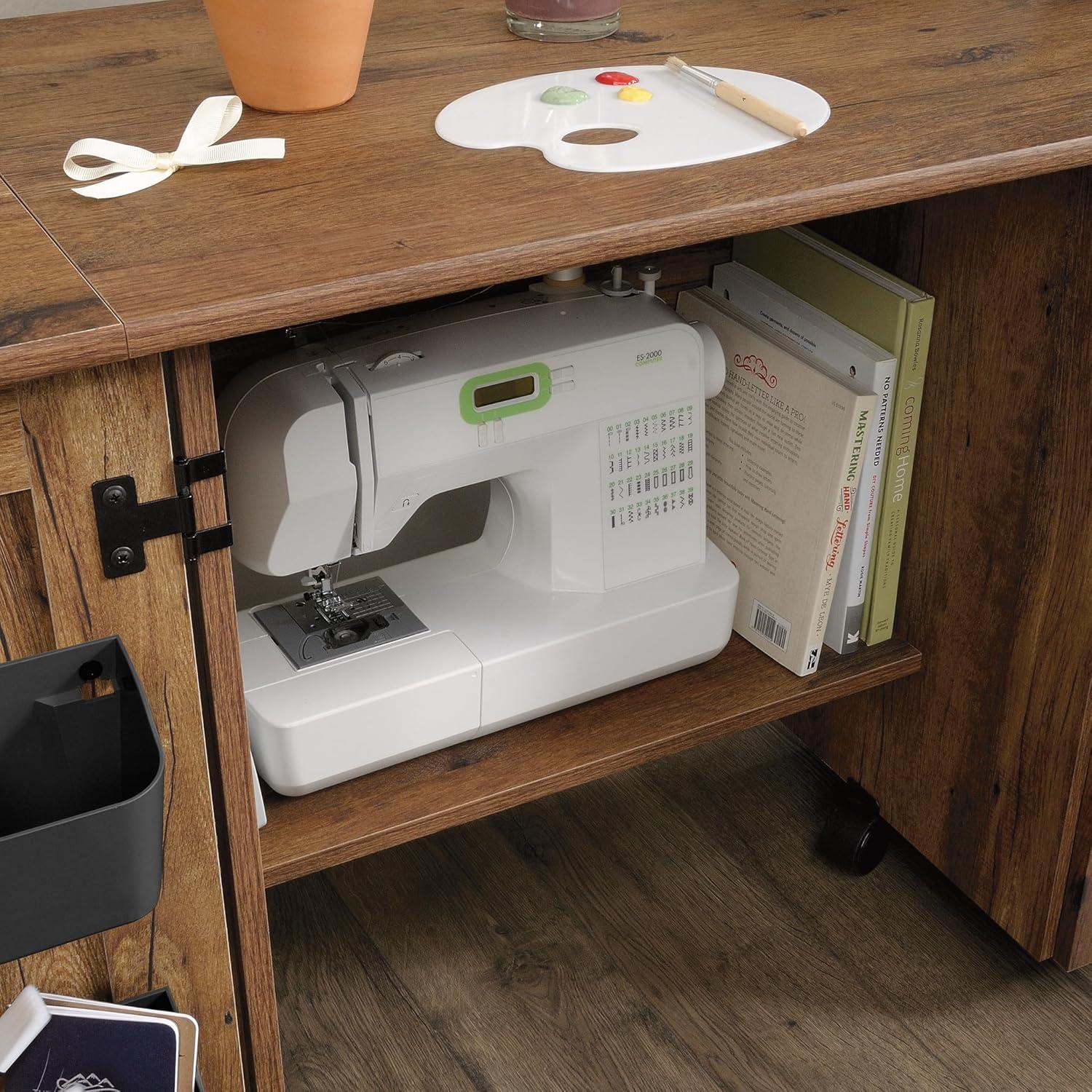 Sauder 40.079'' x 19.449'' Sewing Table with Wheels