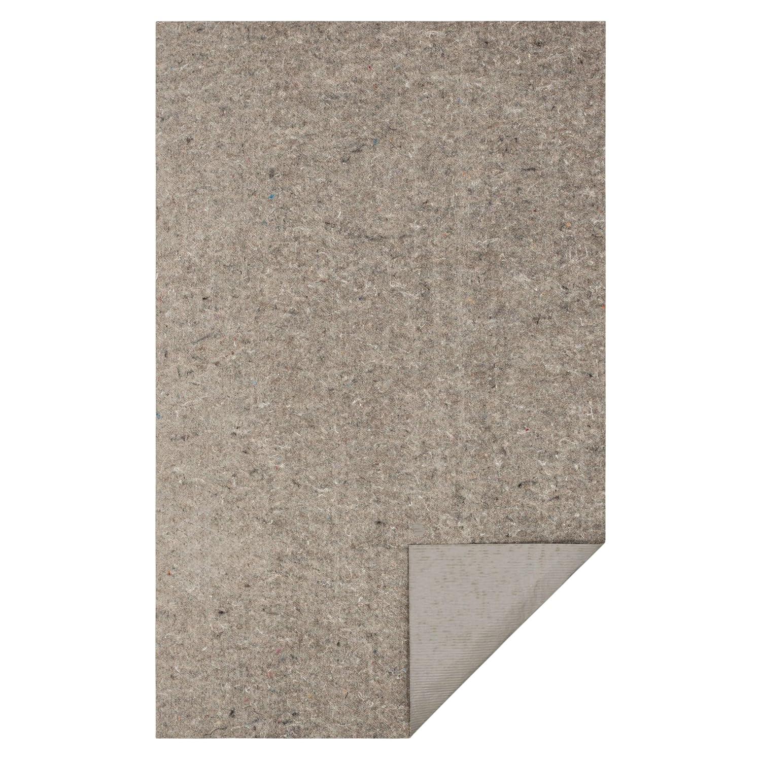 Karastan 5'x7' Reversible Pet Proof Rug Pad Gray: Skid-Resistant Carpet Pad, Rectangle, Polyester, 5x7 Rug Pad