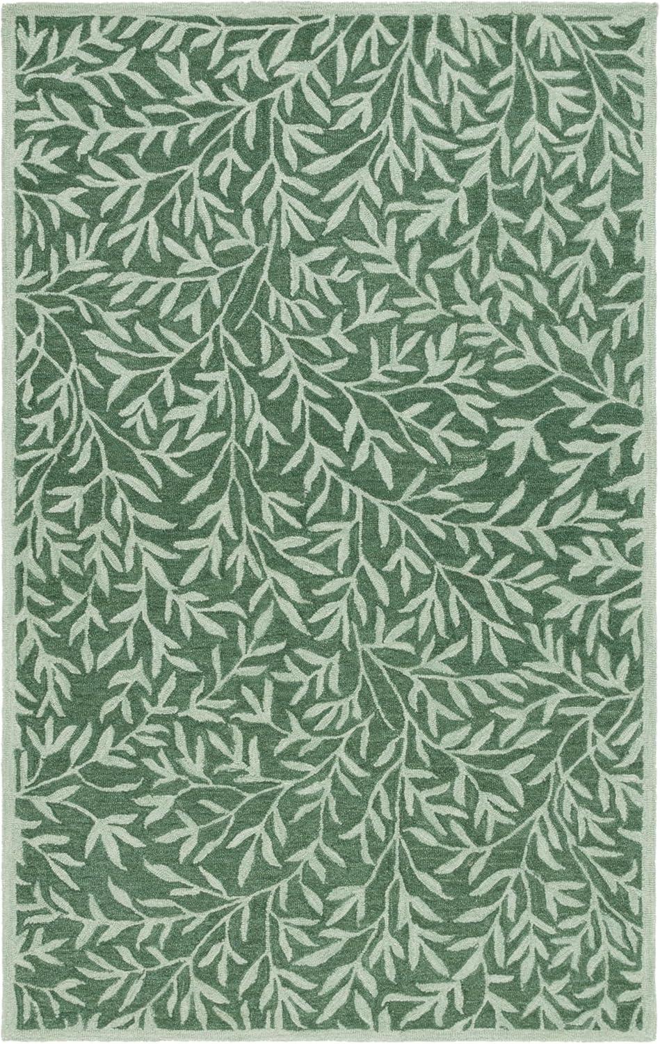 Martha Stewart Rugs Martha Stewart Hand Tufted Wool/Cotton Floral Rug in Ivory/Beige