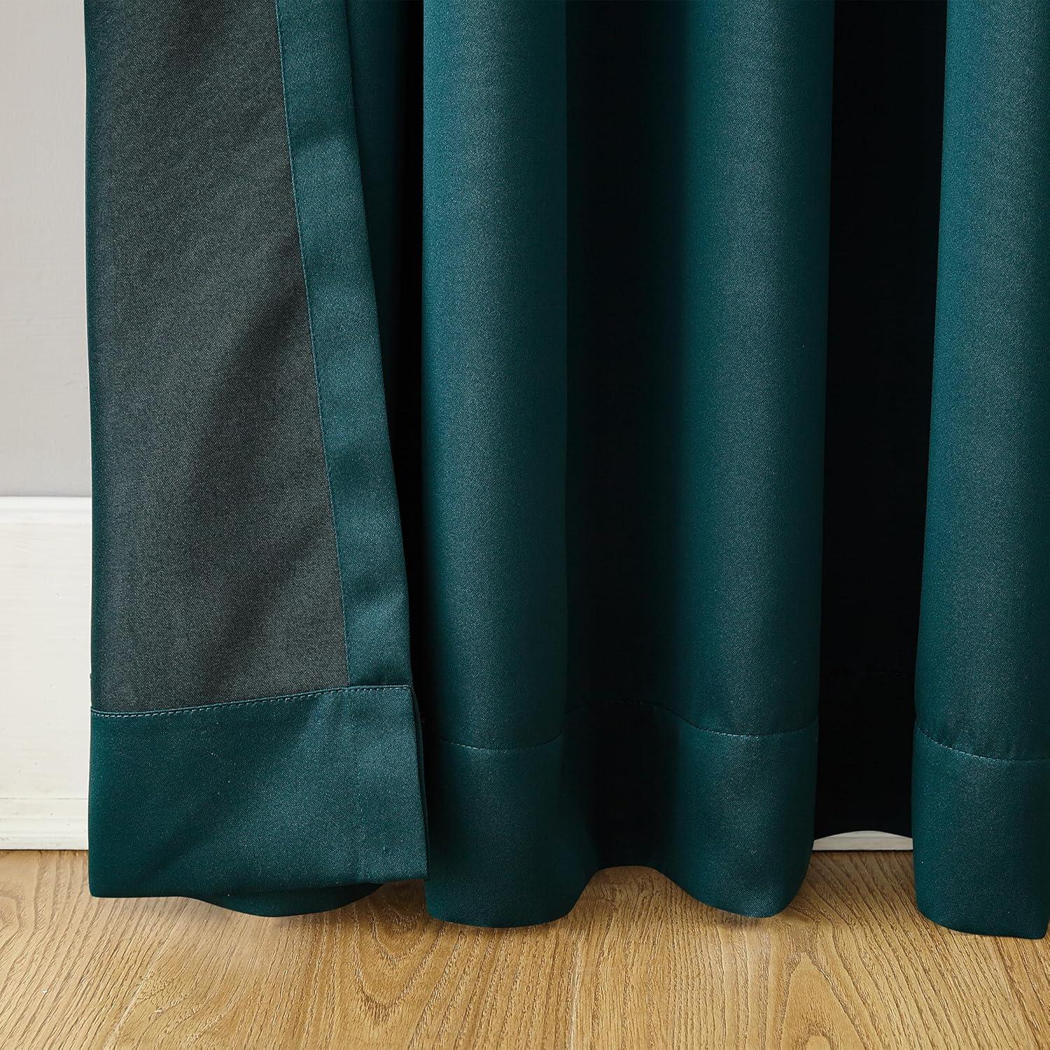 Sun Zero Bartlett Grommet Room Darkening Extra Wide Patio Curtain Panel, 100"x84",Teal