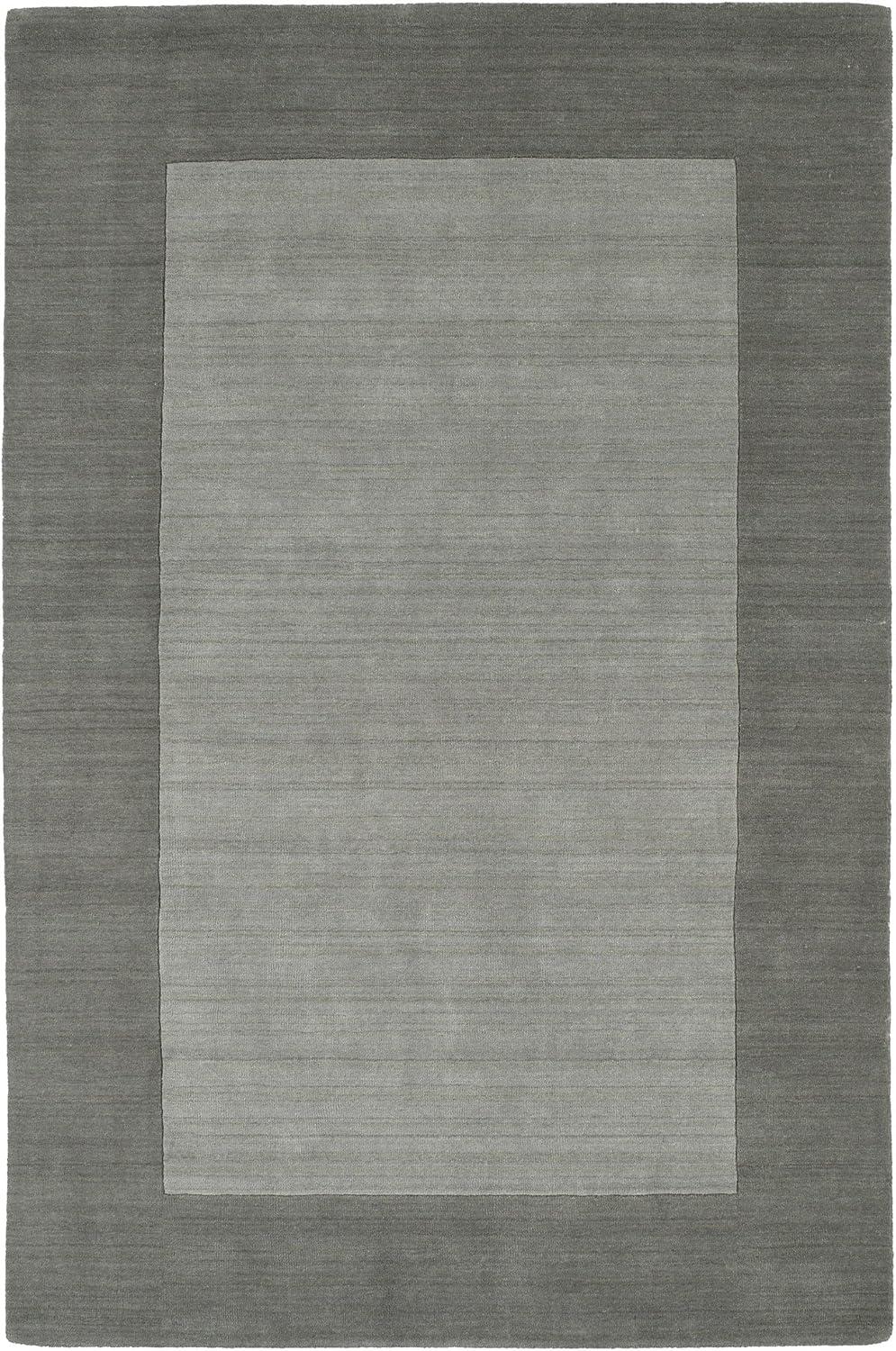 Gray Hand-Tufted Wool Rectangular Area Rug