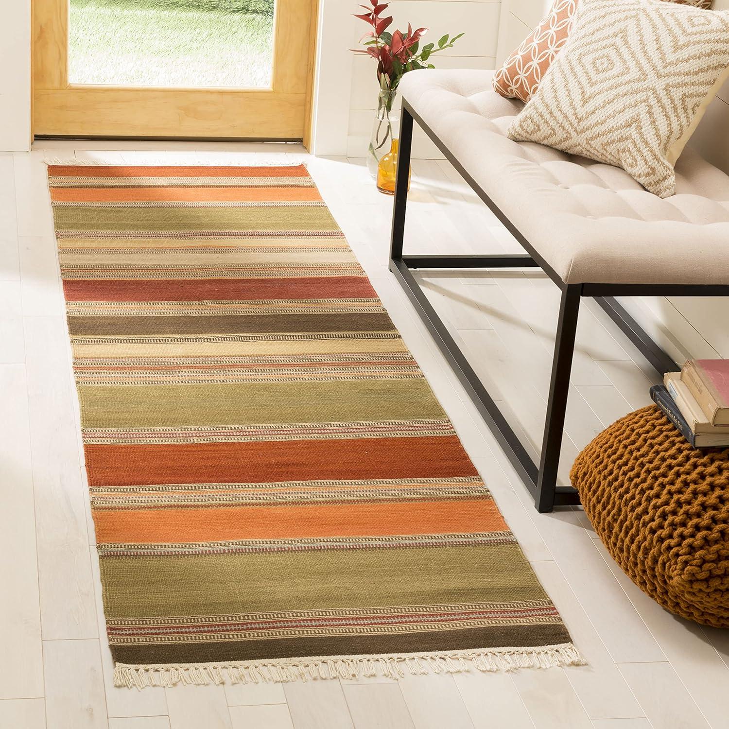 Striped Kilim STK317 Hand Woven Area Rug  - Safavieh