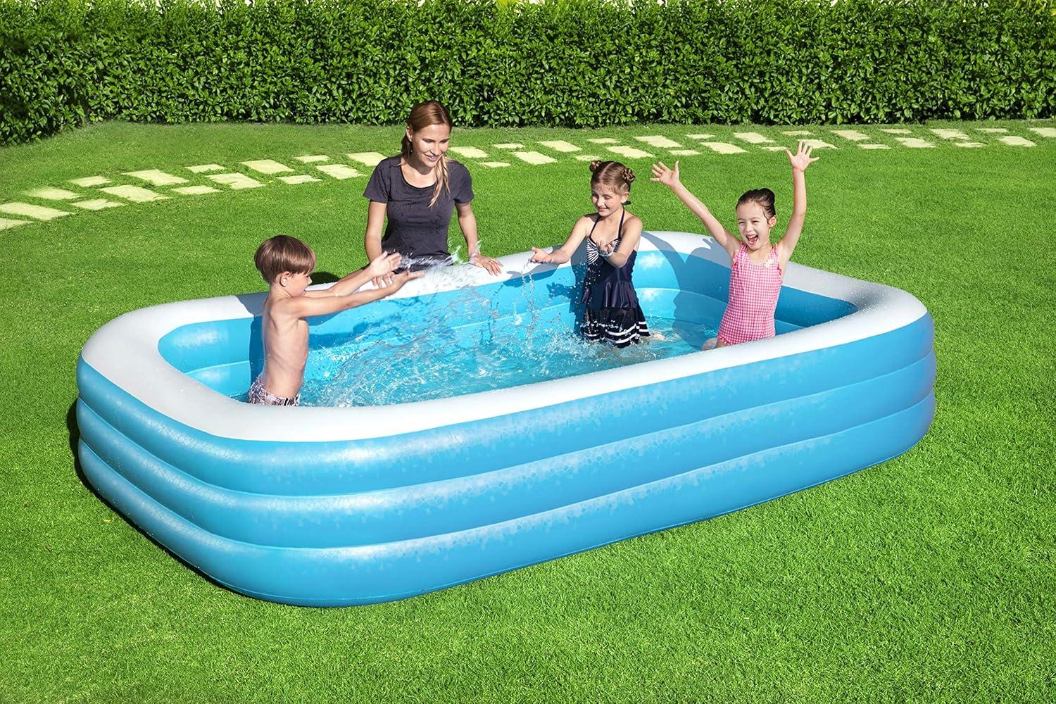 Bestway - H2OGO! Rectangular 10\' Inflatable Family Pool, Blue