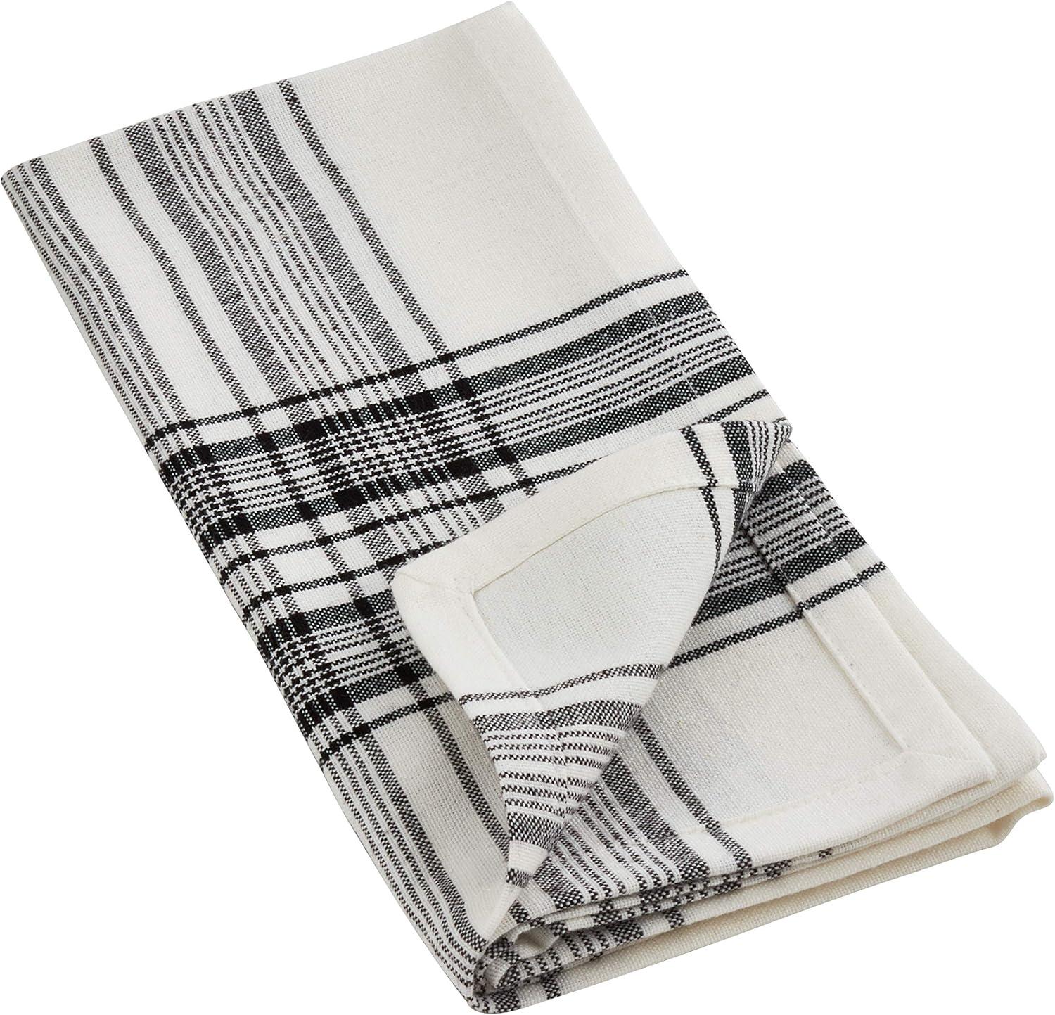 Saro Lifestyle Cotton Plaid Design Table Napkins