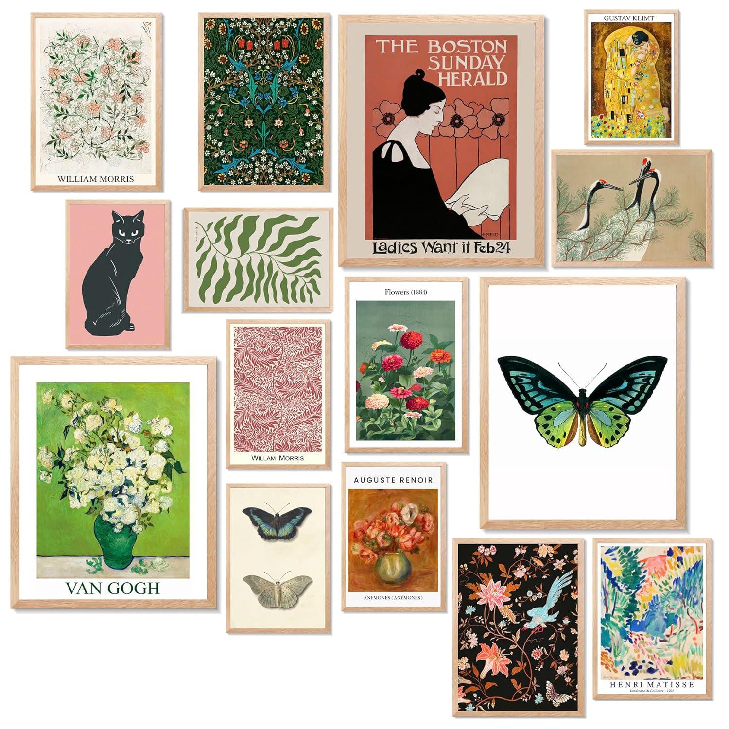 Colorful Boho Eclectic Wall Art Prints Set