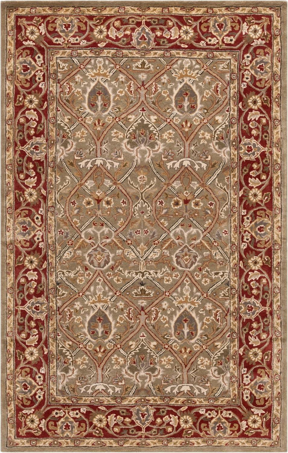 Persian Legend PL819 Hand Tufted Indoor Area Rug - 5'x8' - Light Green/Rust - Safavieh