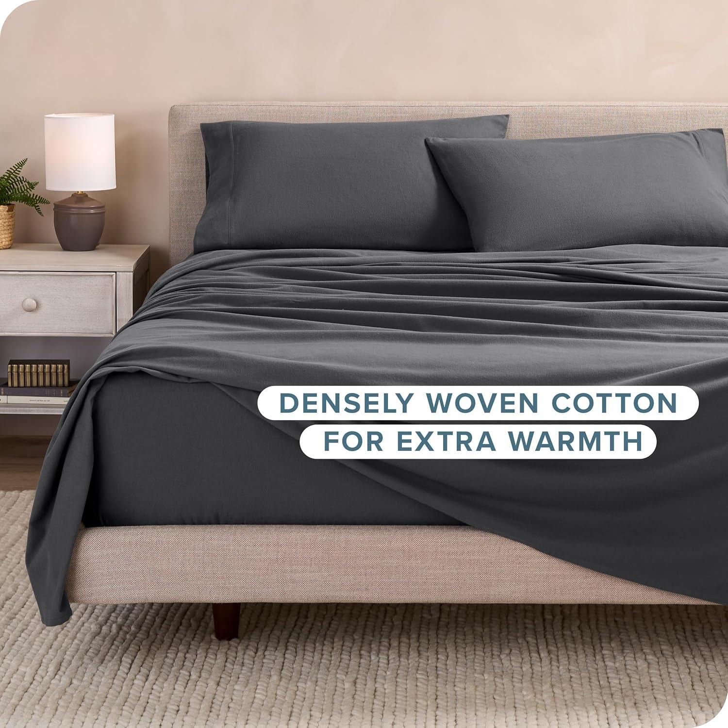Bare Home Flannel Machine Woven Sheet Set