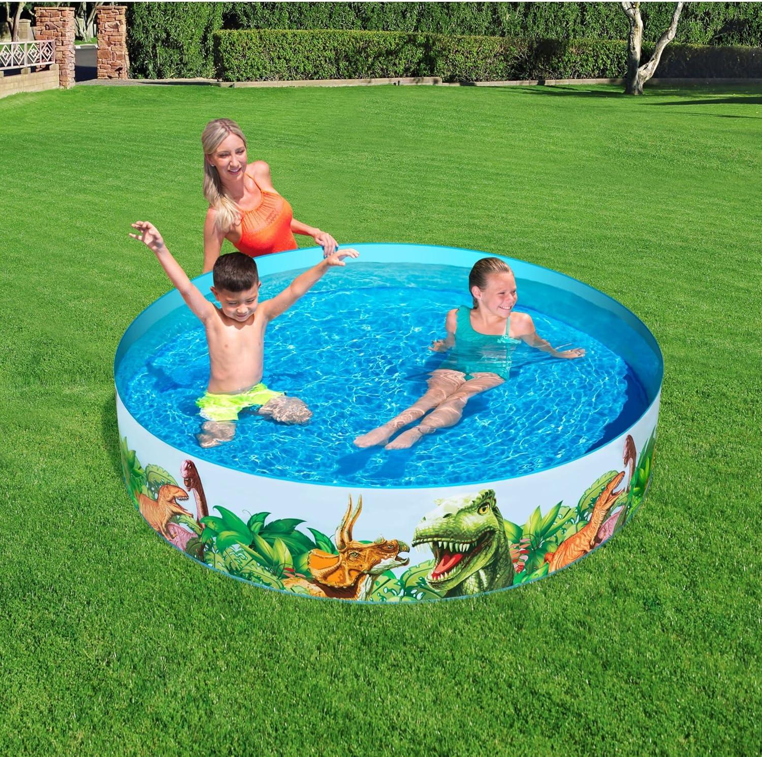 Bestway BW55022-20 Dinosaurous Fill 'N Fun Kiddie Paddling Pool, 1.83 m x 38 cm One Size,Multicolor
