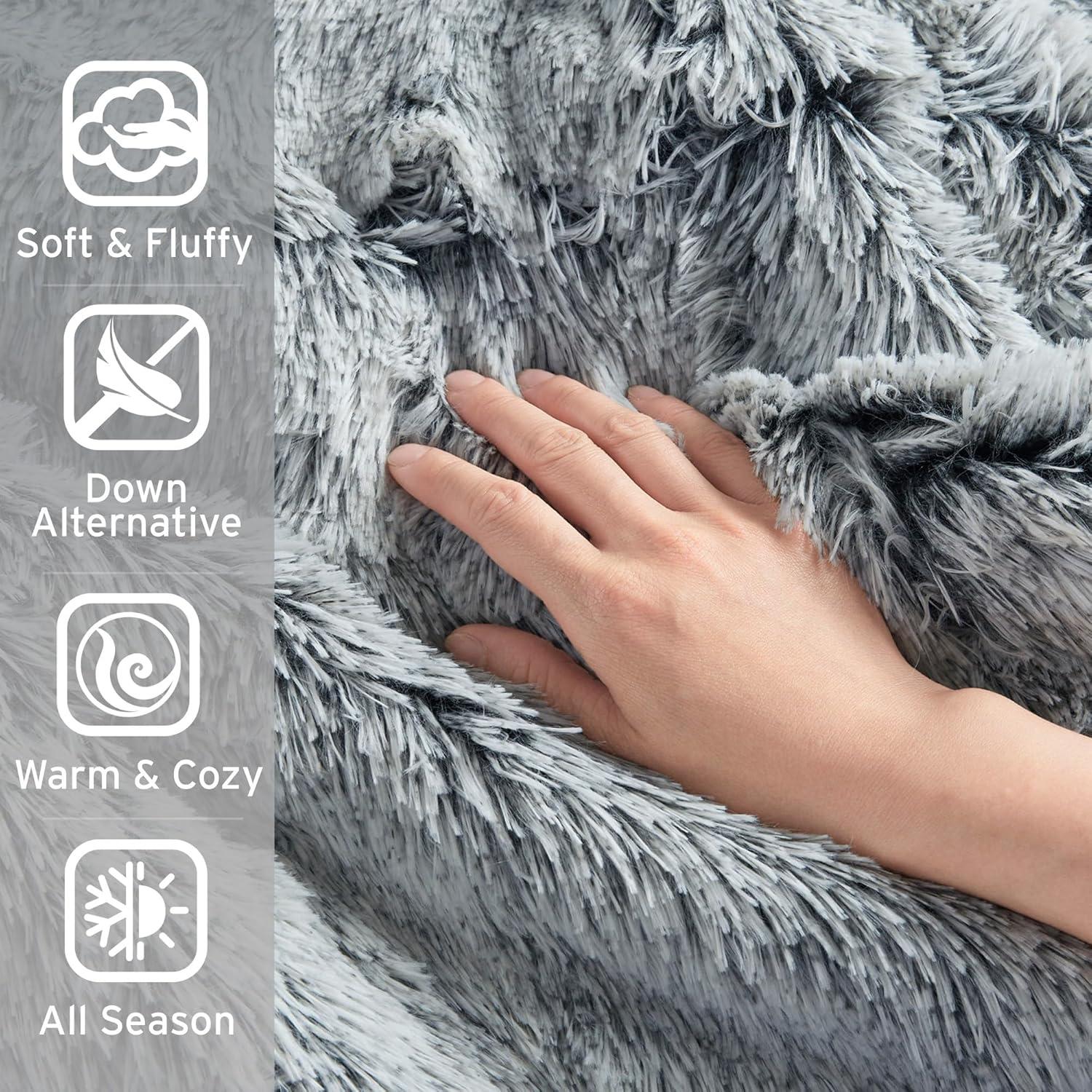 Intelligent Design Malea Shaggy Faux Fur Comforter Mini Set