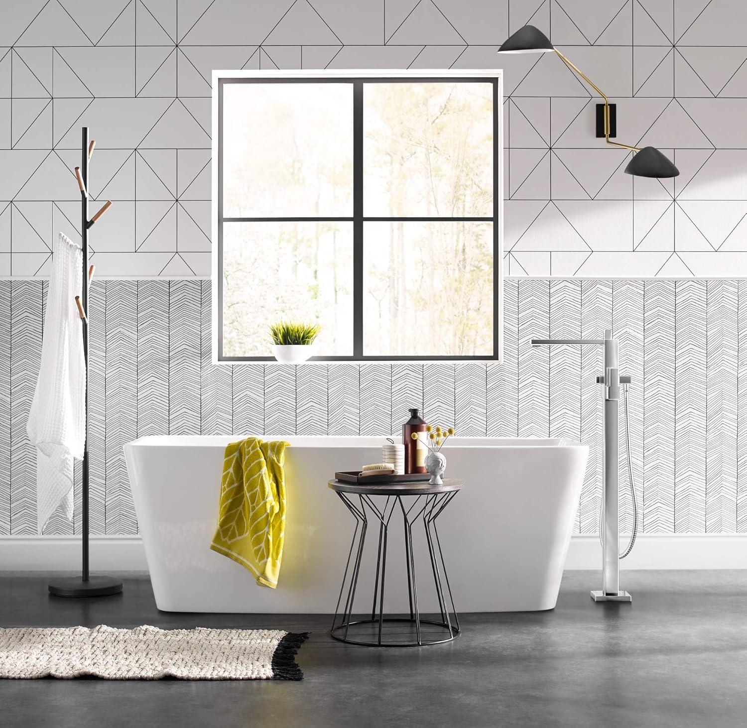 90 Degree Single Handle Floor Mounted Tub with Handshower