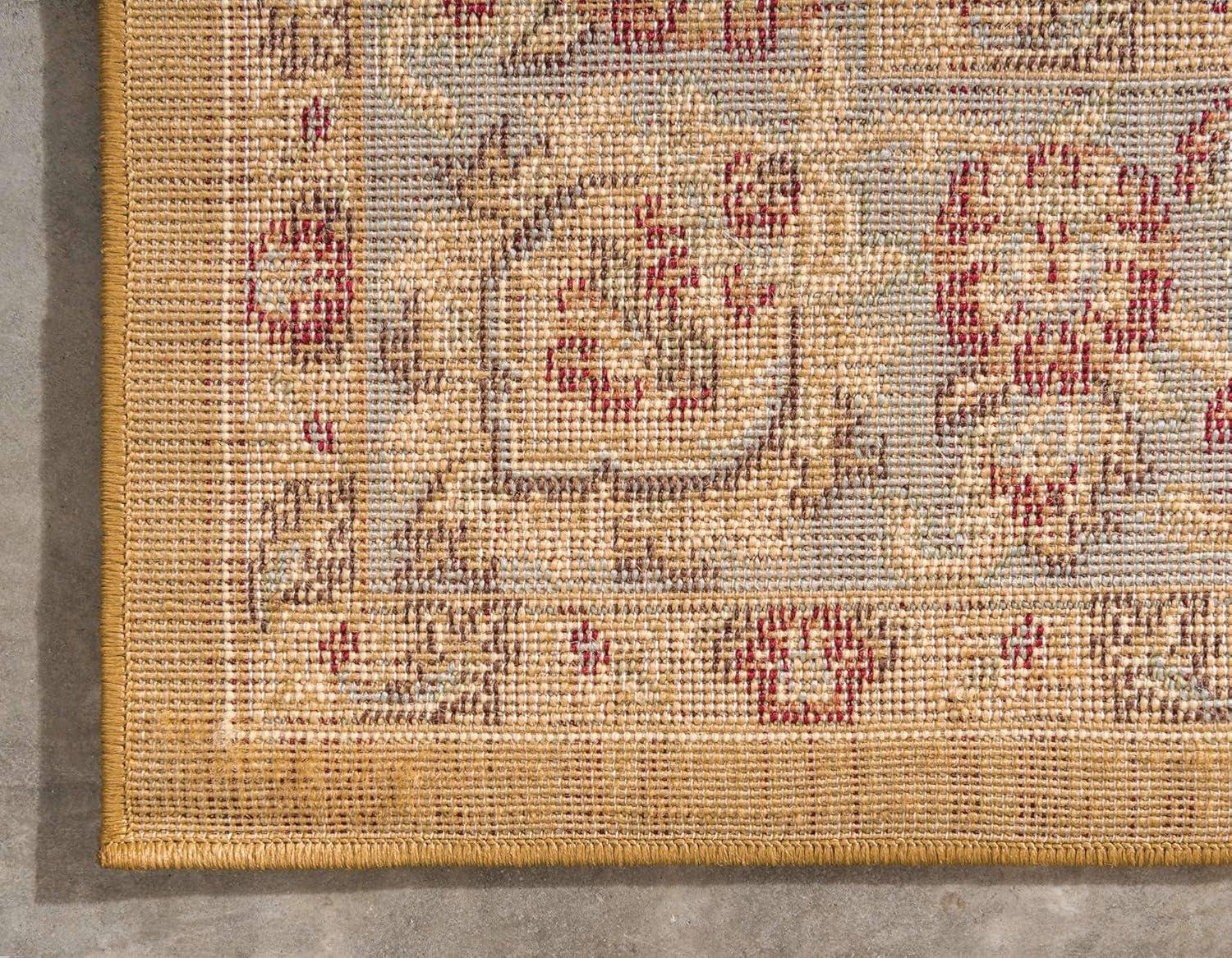 Unique Loom 3' 3 x 5' 3 Dark Yellow Voyage Asheville Area Rug
