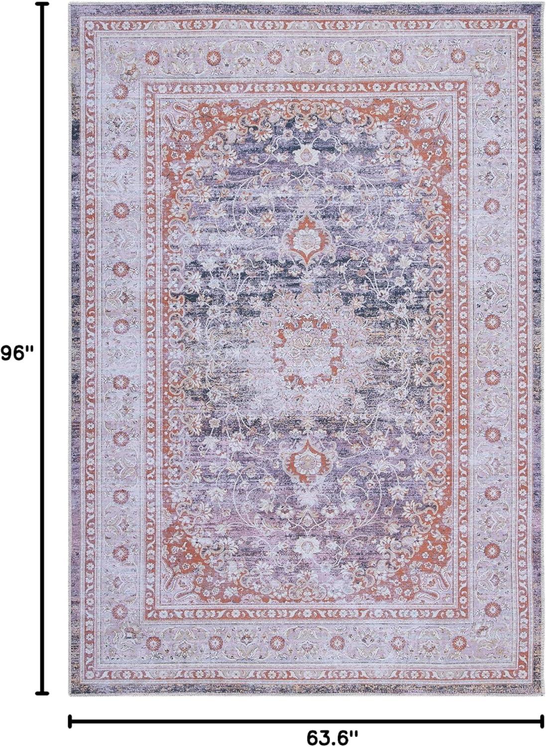 Serapi SEP550 Power Loomed Machine Washable Skid-Resistant Indoor Area Rug - Grey/Light Grey - 5'3"x8' - Safavieh