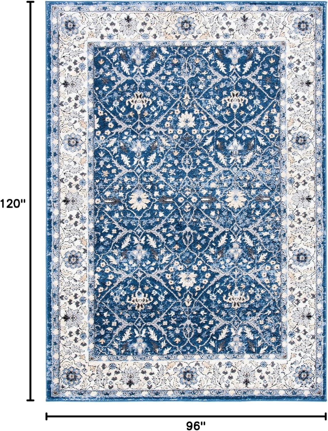 SAFAVIEH Amelia Emmalyn Floral Area Rug, Navy/Ivory, 8' x 10'