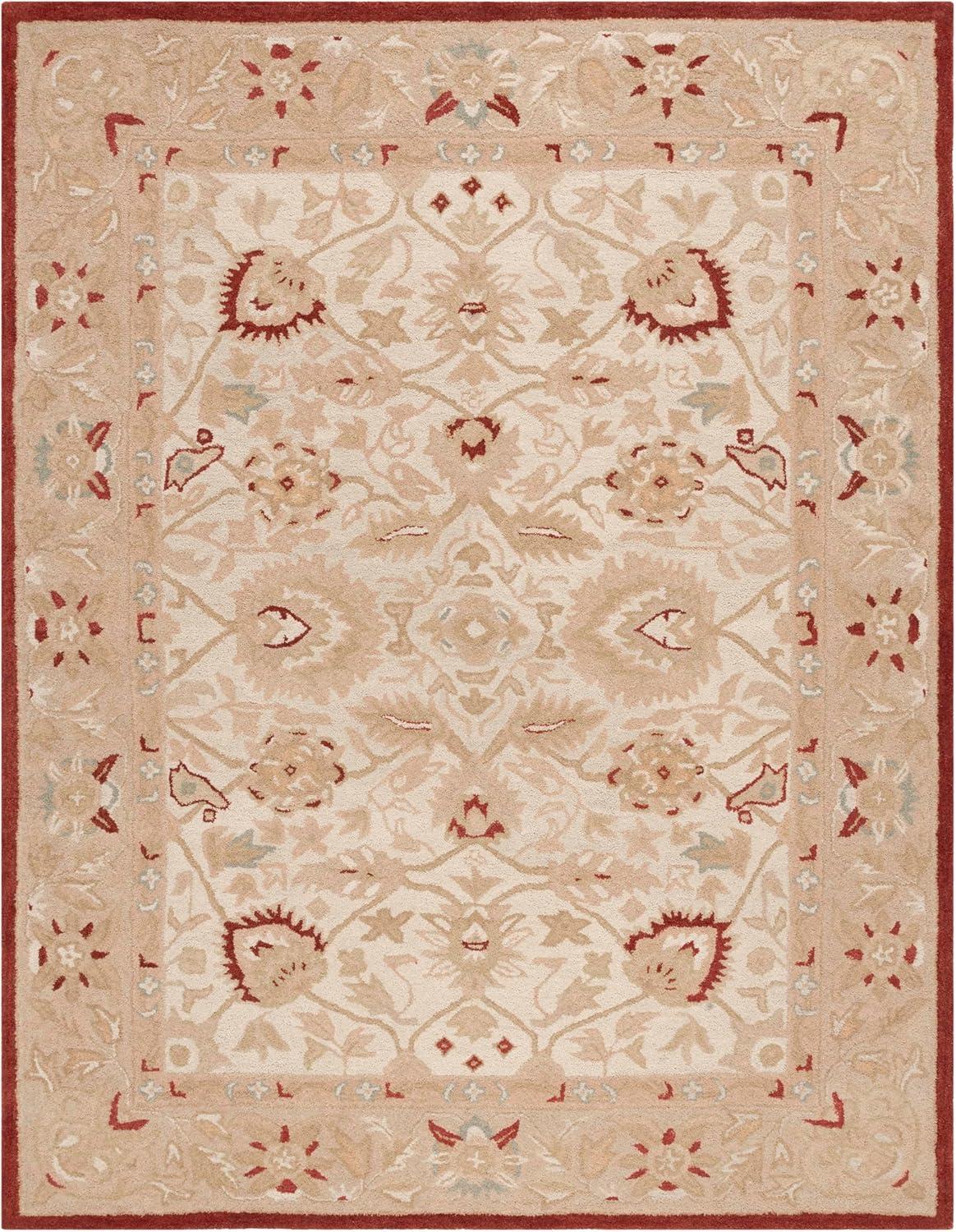 Anatolia AN512 Hand Tufted Indoor Area Rug - Beige/Rust - 8'x10' - Safavieh