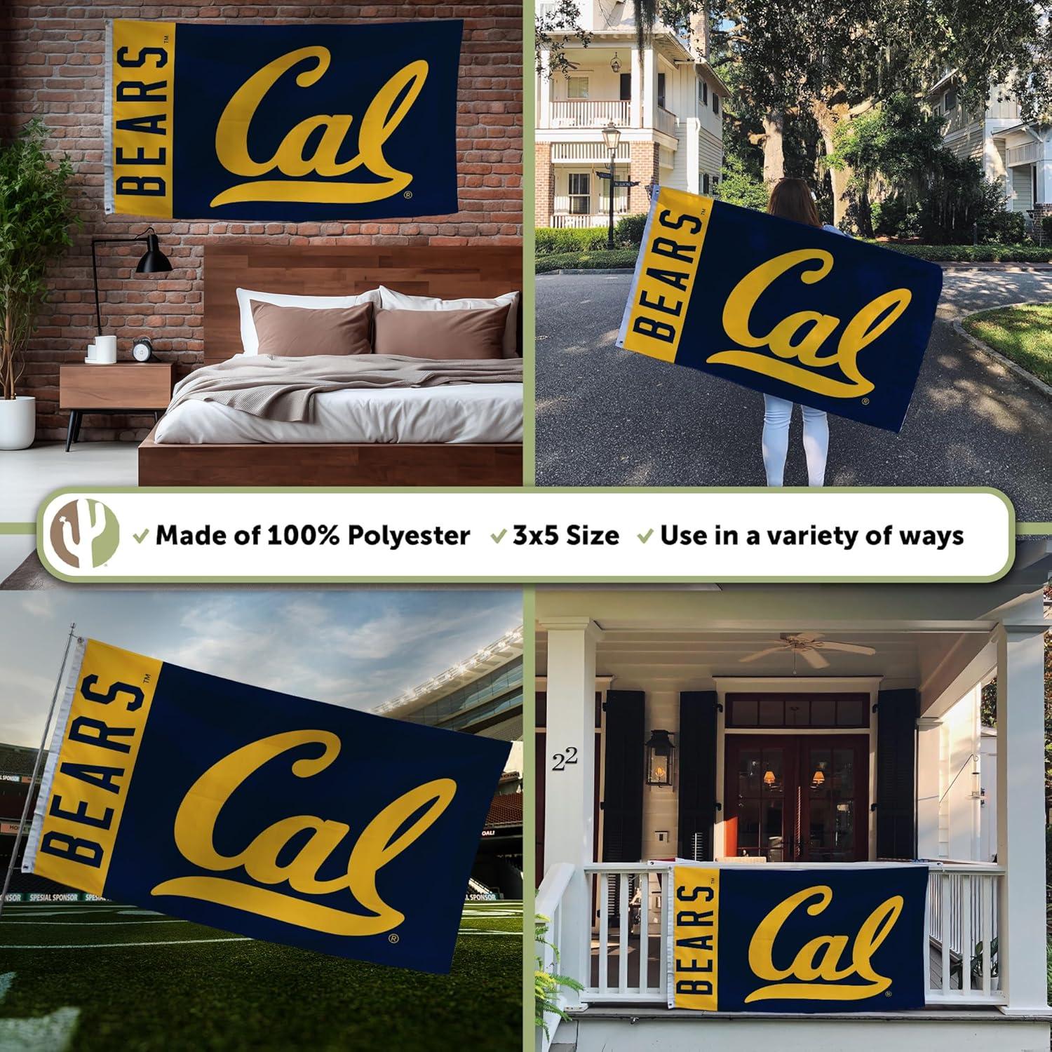 Cal Berkeley Golden Bears Blue and Gold 3x5 Polyester Flag