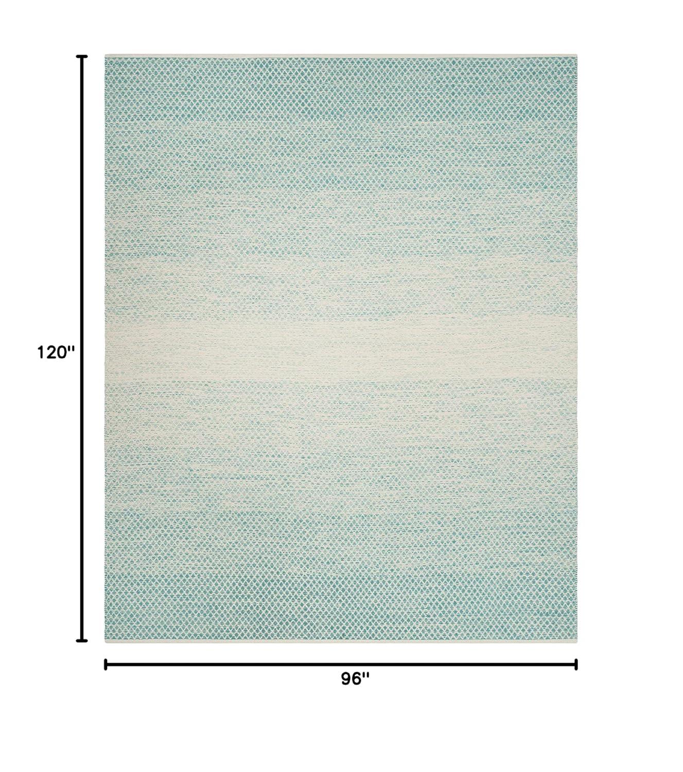 Montauk MTK601 Hand Woven Indoor Area Rug - Turquoise/Ivory - 8'x10' - Safavieh