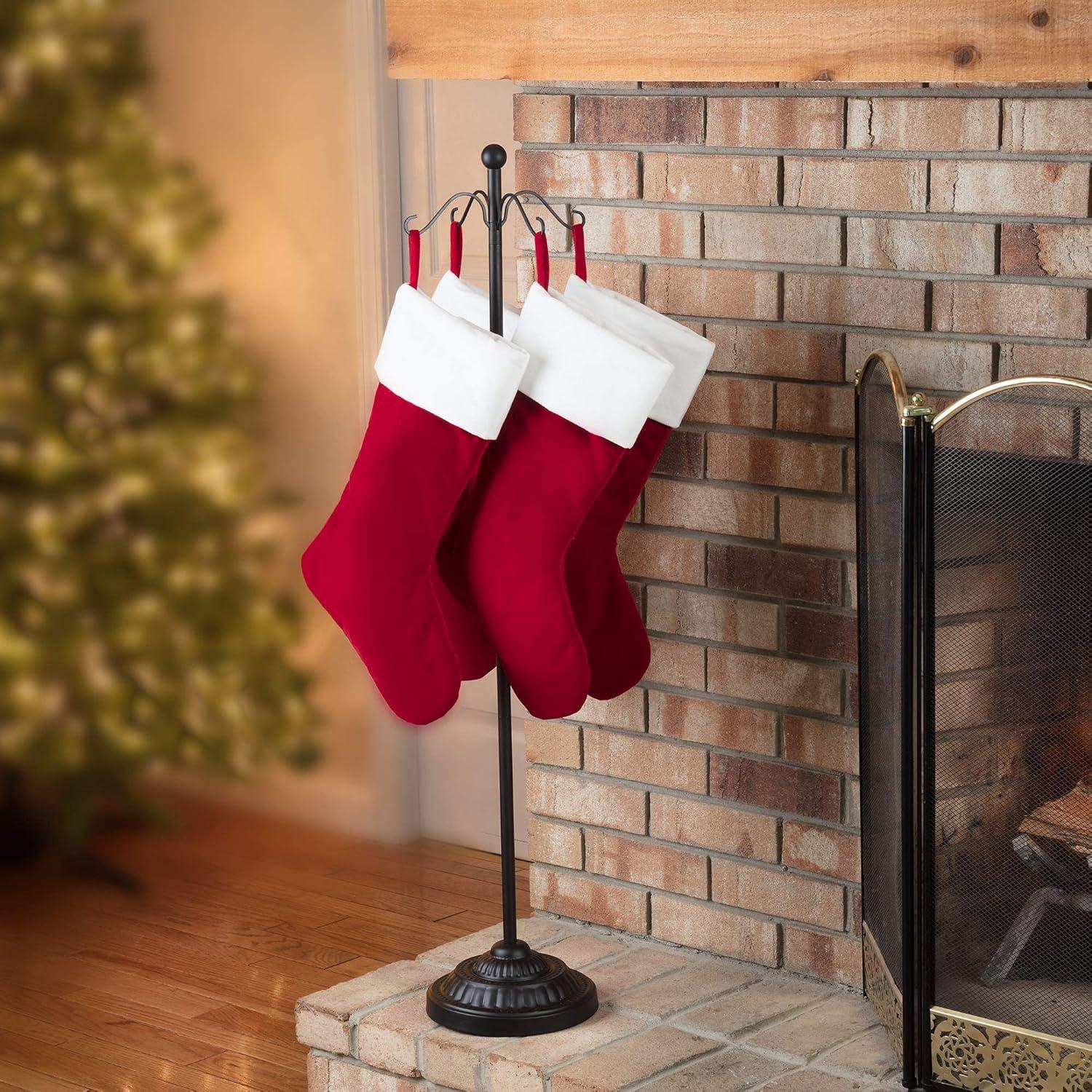 Tree Adjustable Stocking Holder - Haute Décor: Floor & Tabletop Display, Weighted Base, Indoor Use