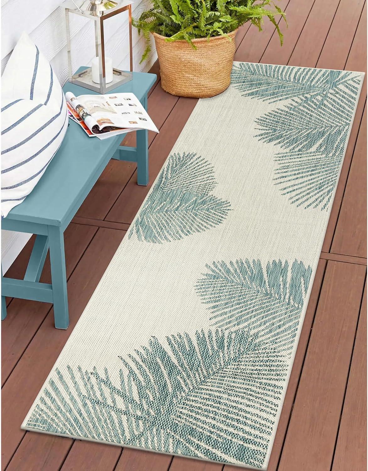 Liora Manne Carmel  Indoor/Outdoor Rug  Aqua..