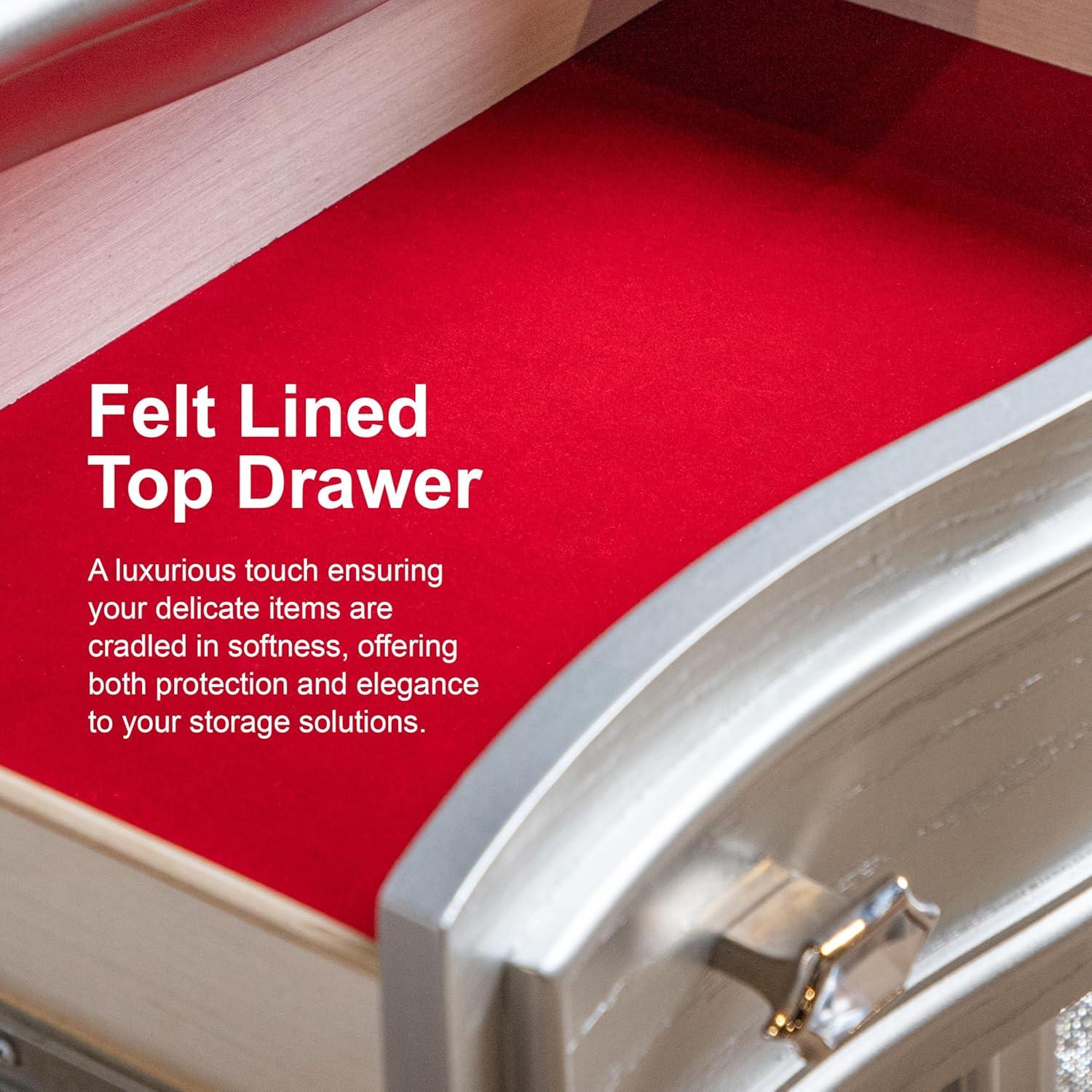 Furniture of America Tissen Modern Solid Wood 5-Piece Queen Bedroom Set with USB Ports, Reeded Panels, Curved Edges and Beveled Mirror, Box Spring Needed, Natural