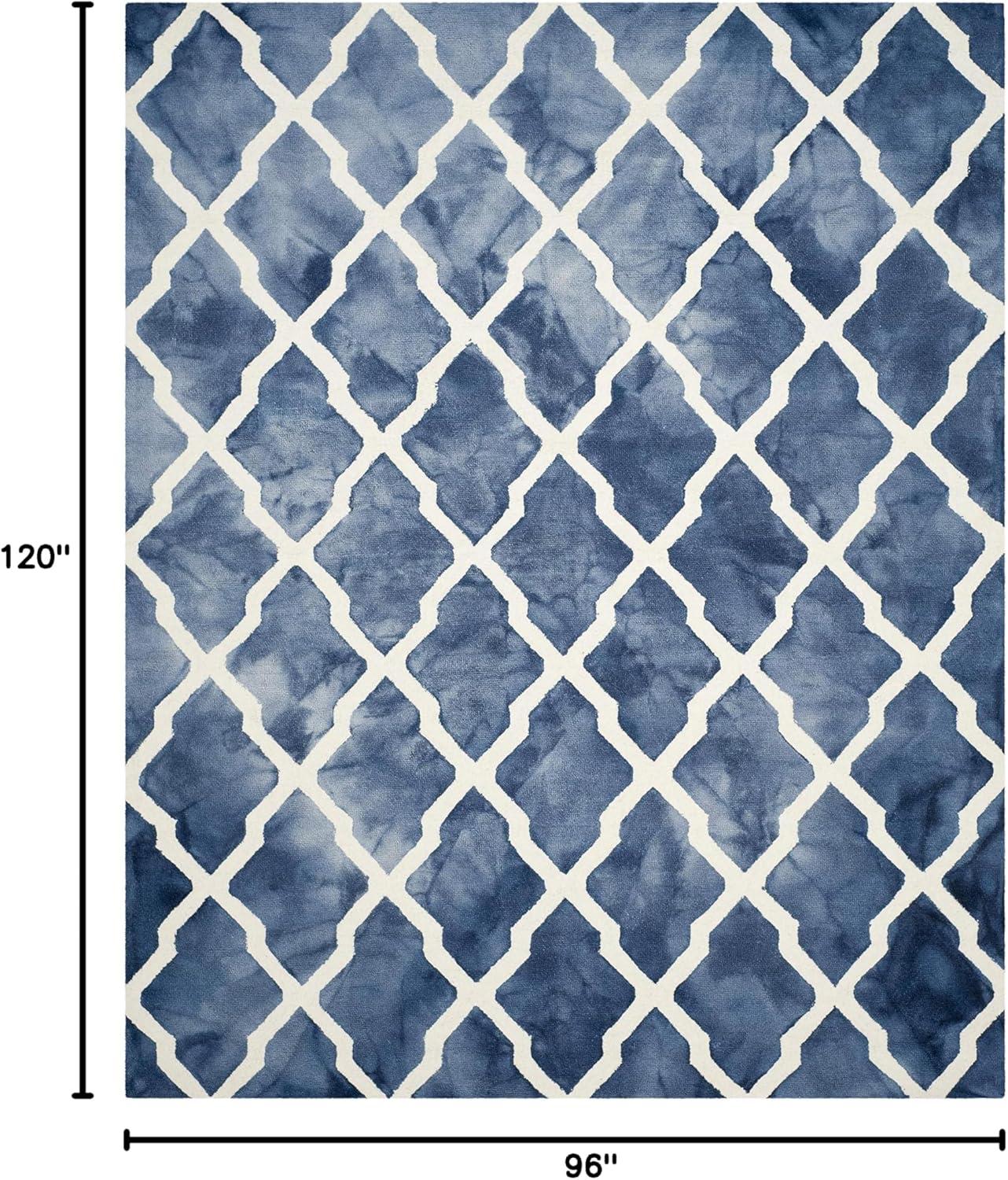Dip Dye DDY540 Hand Tufted Indoor Area Rug - Navy/Ivory - 8'x10' - Safavieh