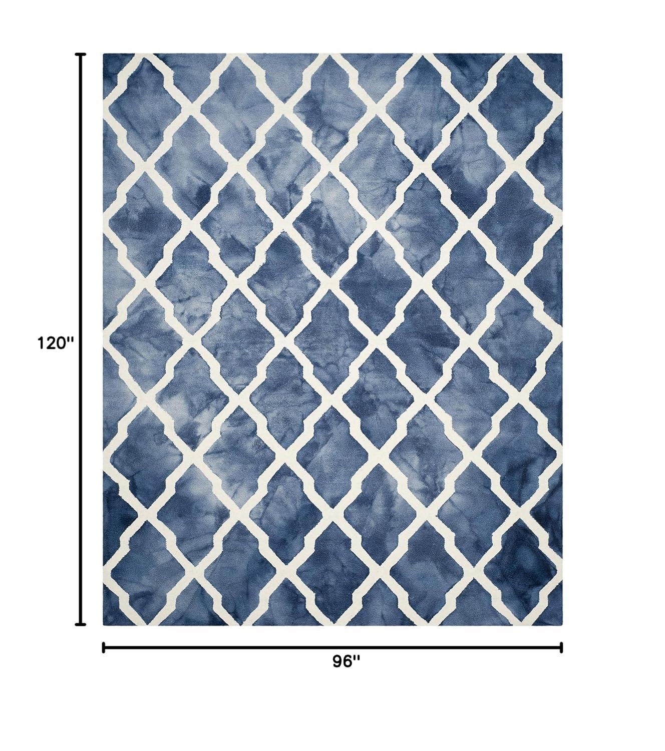 Dip Dye DDY540 Hand Tufted Indoor Area Rug - Navy/Ivory - 8'x10' - Safavieh