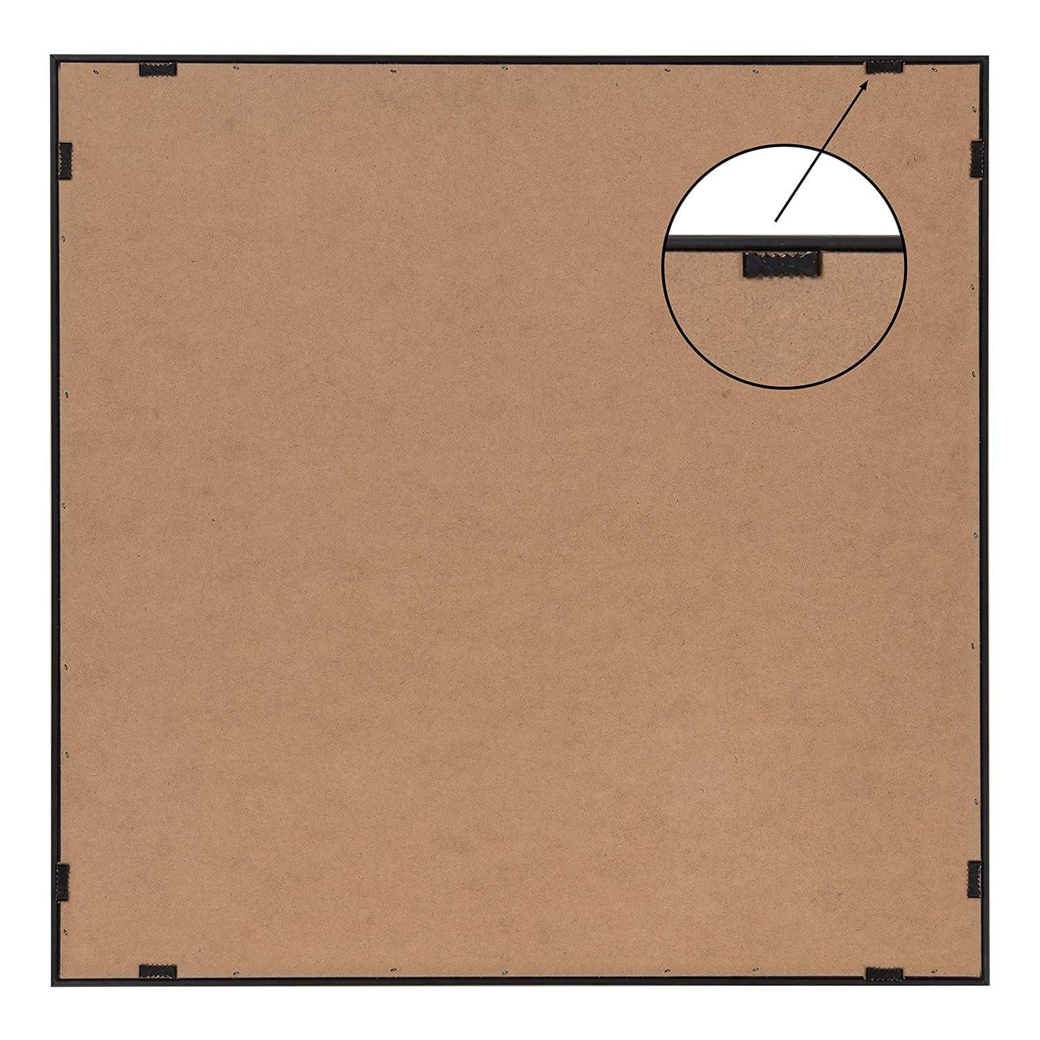 Kate and Laurel Sylvie Bold Vintage Geometric Sunshine Yellow Framed Canvas Wall Art by The Creative Bunch Studio, 30x30 Brown, Mid-Century Modern Design Wall Art