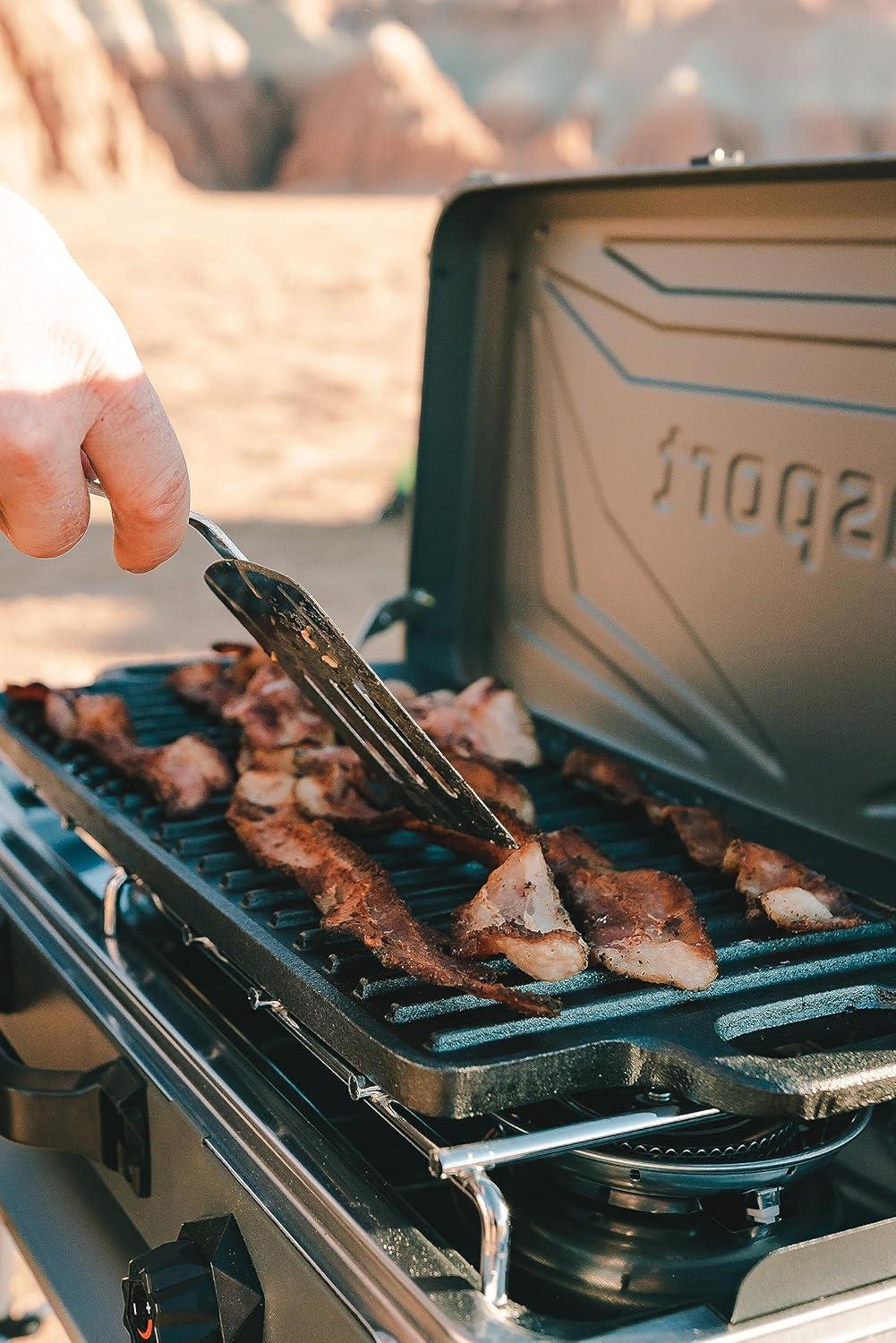 Stansport Pre-Seasoned Cast Iron Griddle with Reversible Cooking Surface