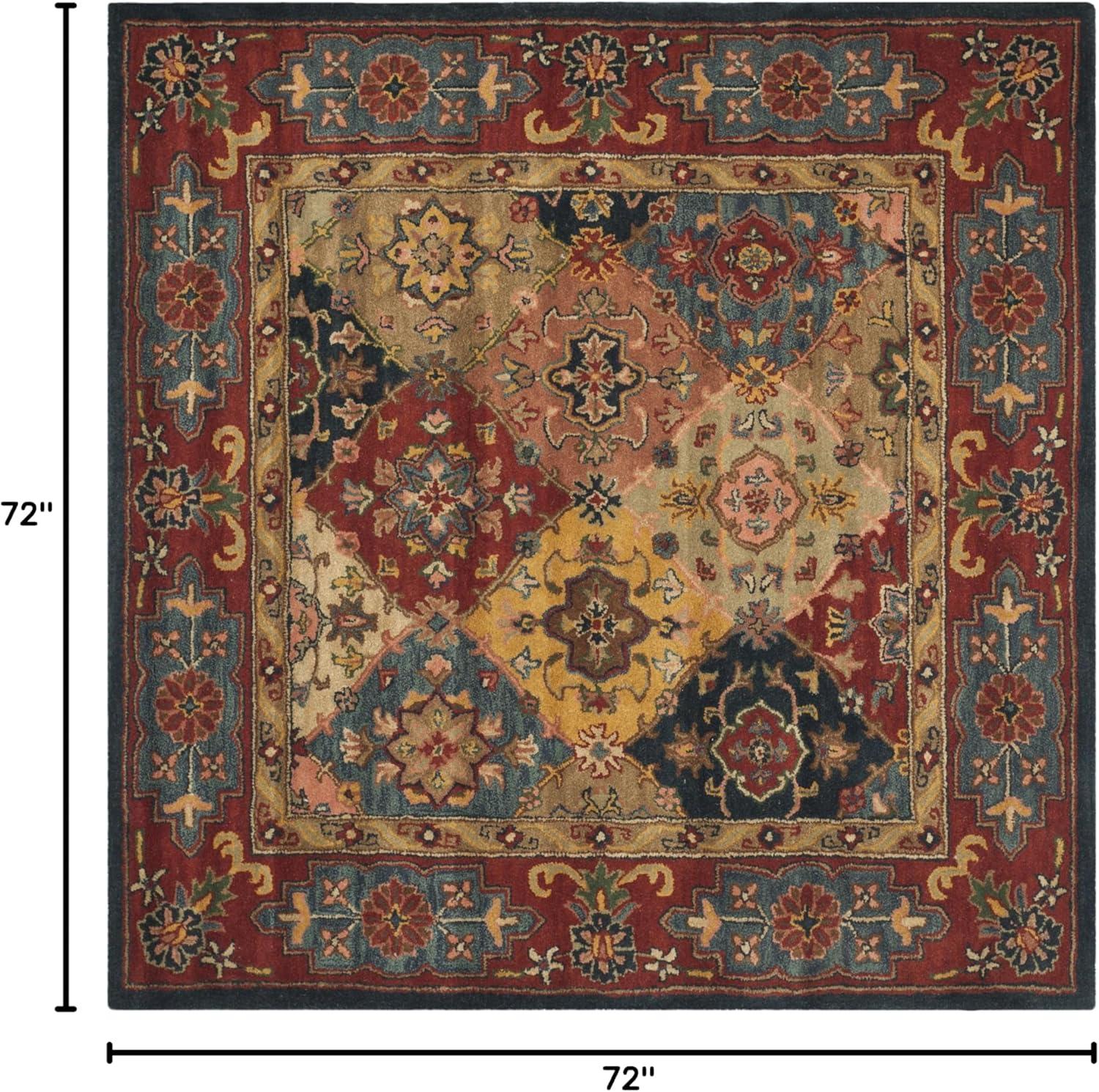 Heritage HG926 Hand Tufted Area Rug - Red/Multi - 6'x6' - Safavieh.