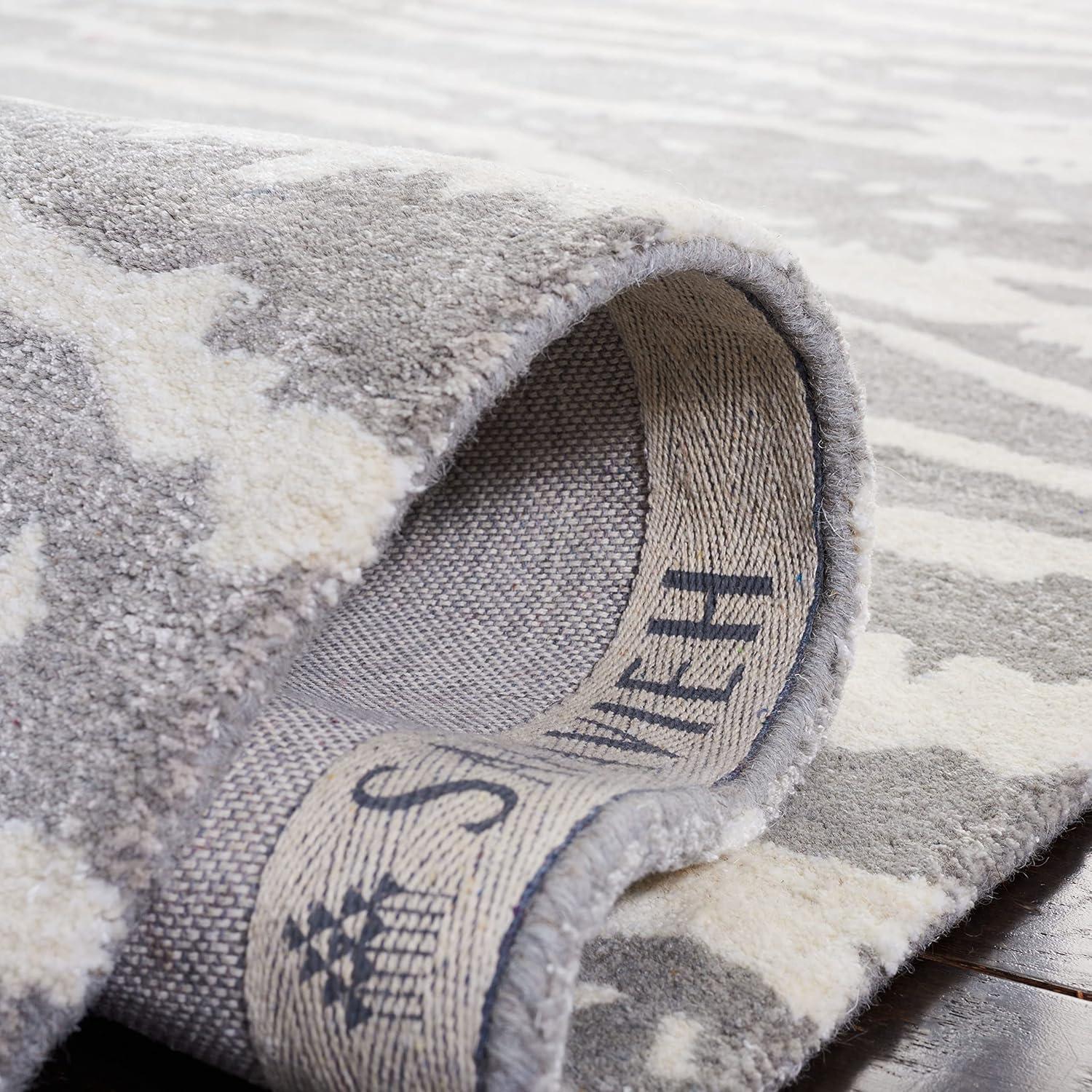 Soho SOH656 Hand Tufted Area Rug - Grey/Ivory - 7'6"x9'6" - Safavieh.