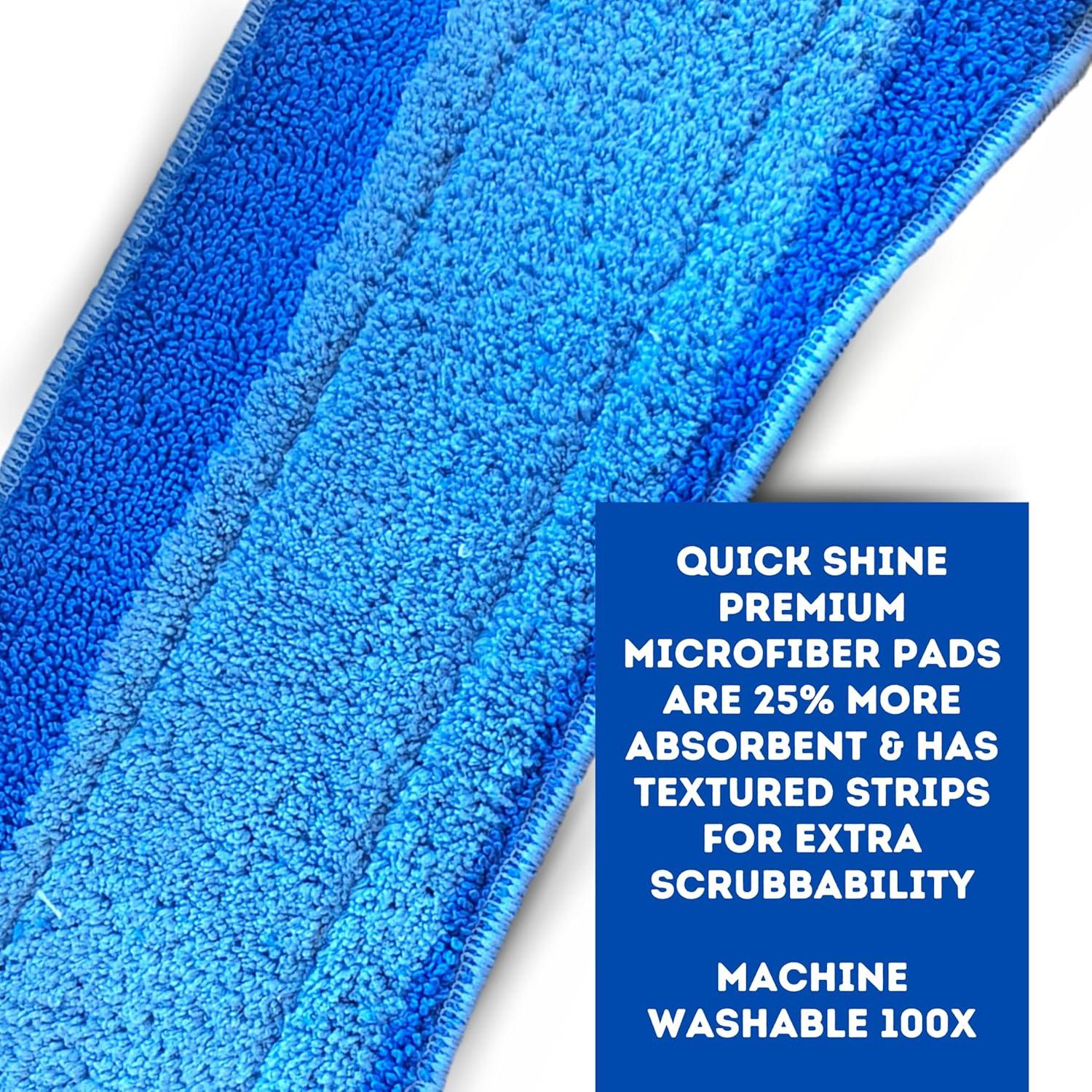 Quick Shine Spray Mop Combo Pack: Includes (1) Multi Surface Spray Mop, (3) Microfiber Pads and (1) 16 oz Multi-Surface Cleaner