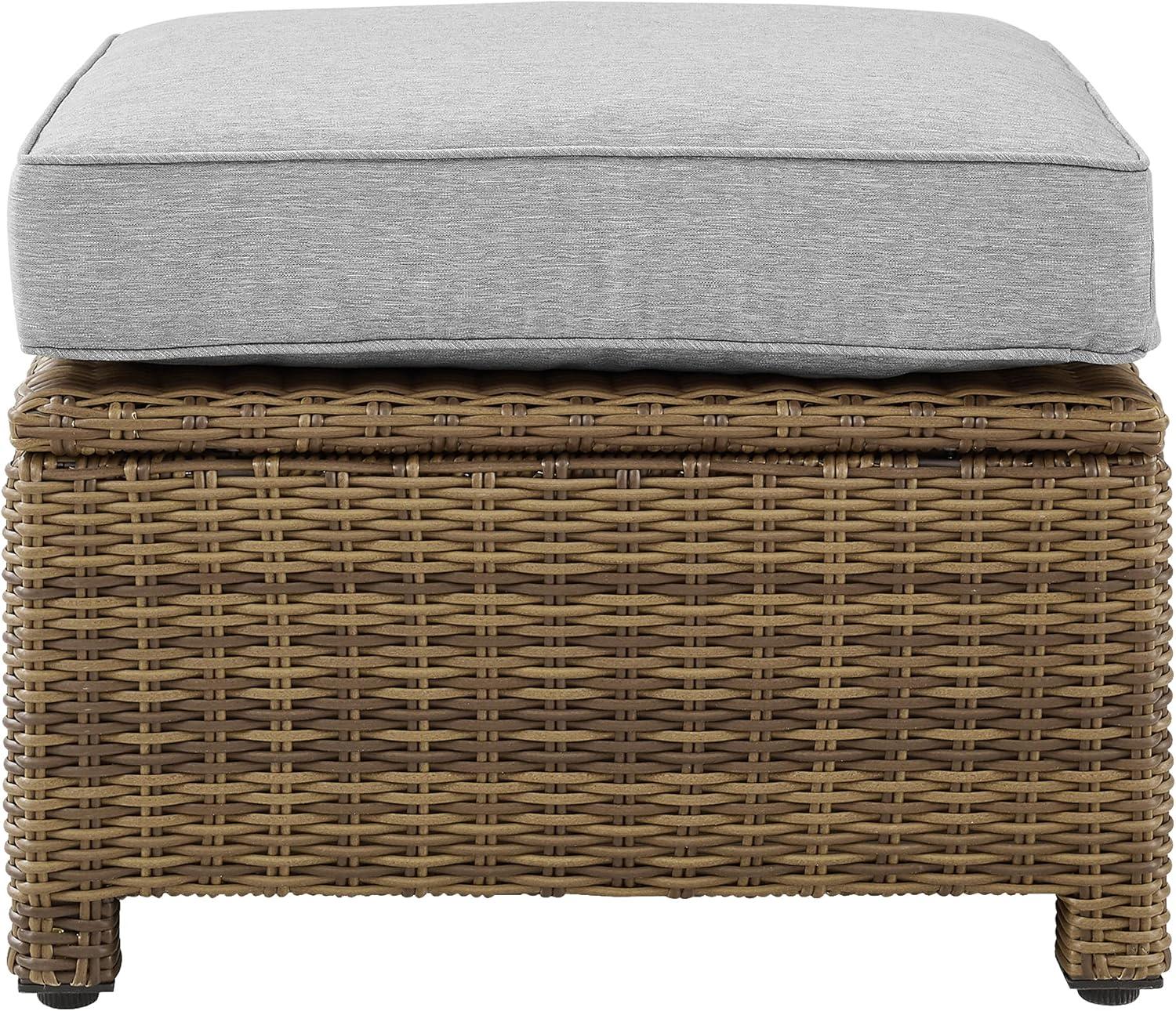 Lawson Wicker Outdoor Ottoman with Sunbrella® Cushion