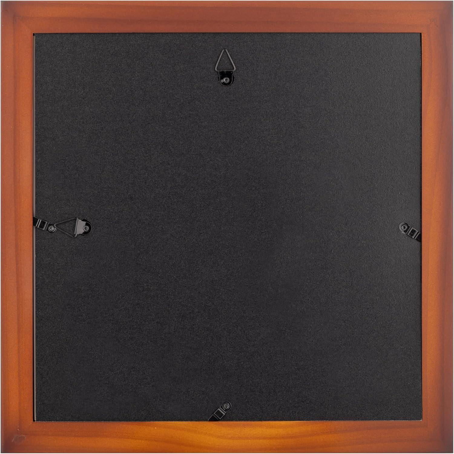 Gallery Solutions 12"x12" Wide Double Mat 8"x8" Photo Frame Walnut Brown